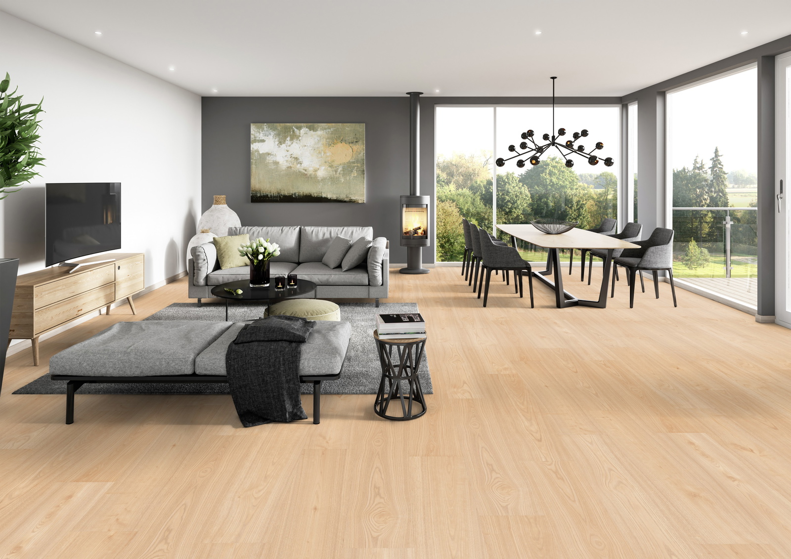 Milieubild Modernes Wohnzimmer mit Essbereich - ter Hürne 1101270107