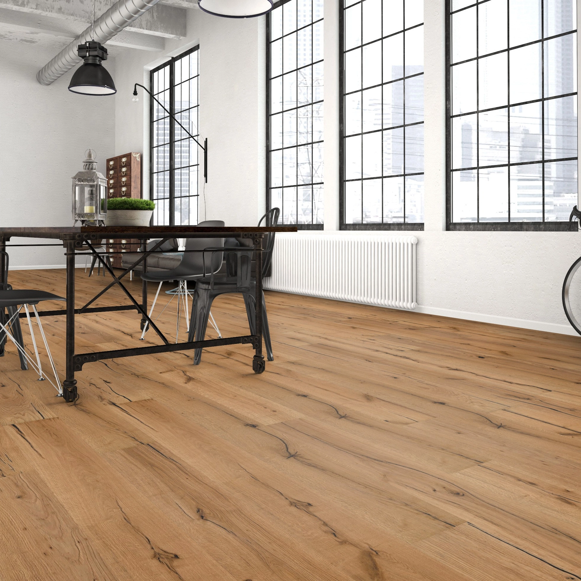 Milieubild Wohnzimmer im industriellen Stil - Bennett & Jones Parkett Britain's Finest Oak No.110 Keele Milieubild Wohnzimmer im industriellen Stil - Bennett & Jones 1148010110