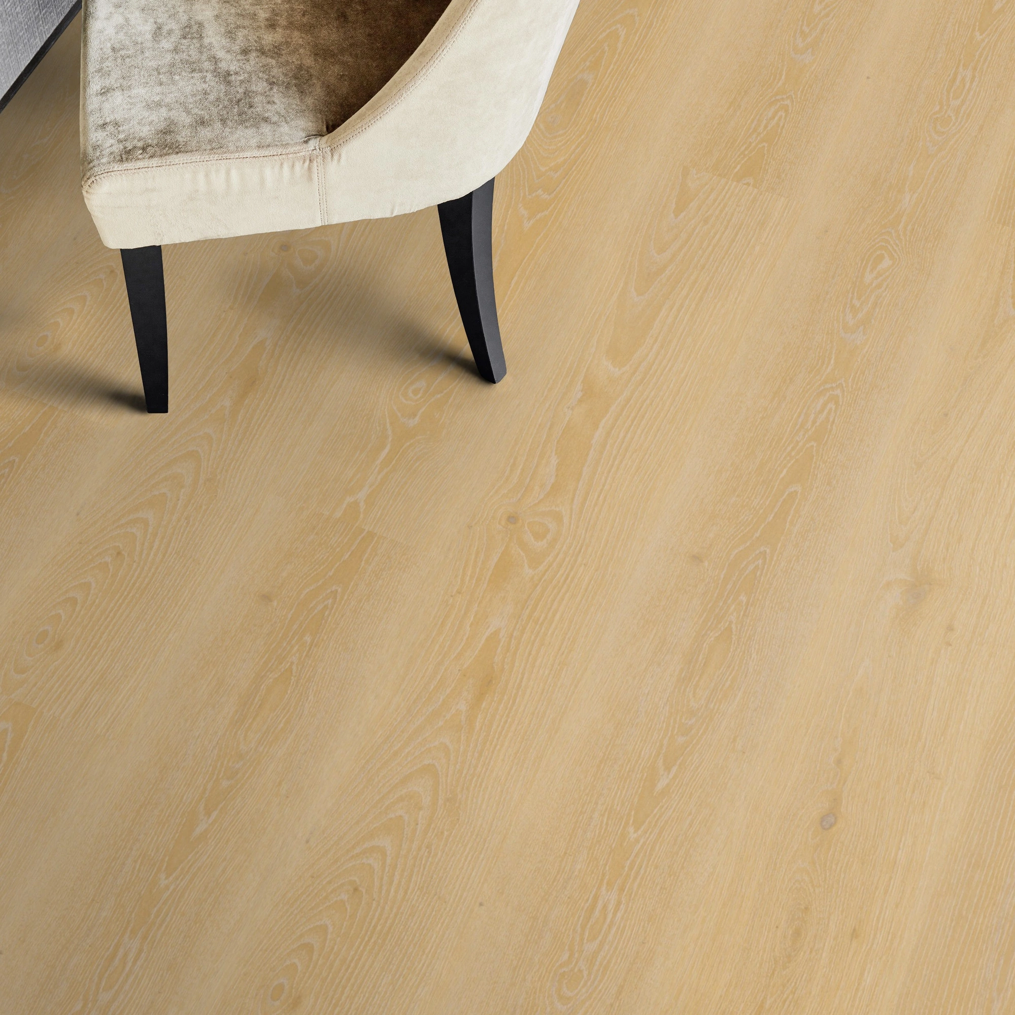 Milieubild Esszimmer - Draufsicht - Tarkett Klebe-Vinyl Essence 55 Tribe Oak Light Natural Milieubild Esszimmer - Draufsicht - Tarkett 260053007