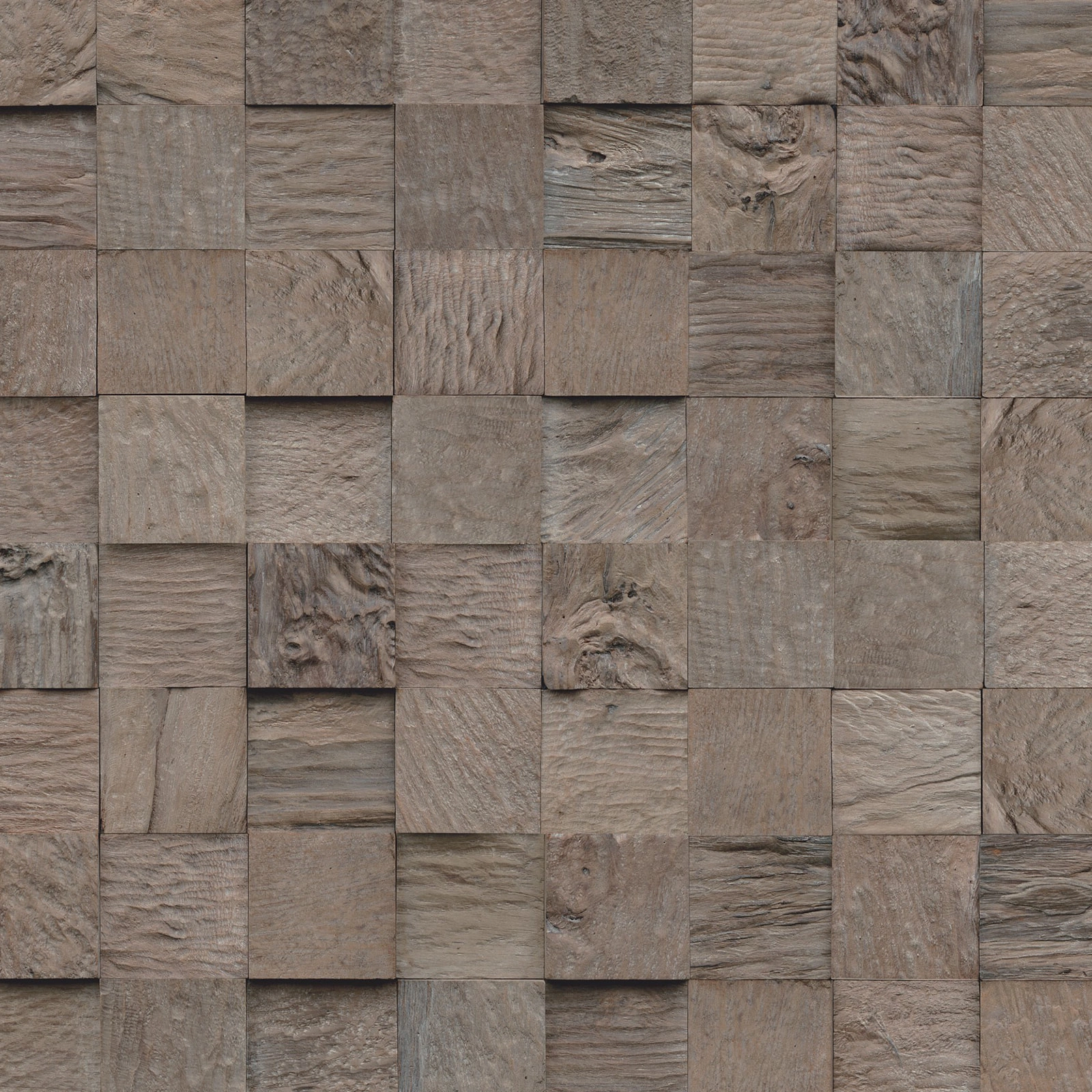 Detail Ansicht - nexwall nature undefined Rimba Teak Block Rhino Detail Ansicht - nexwall nature NXWN-42020-001
