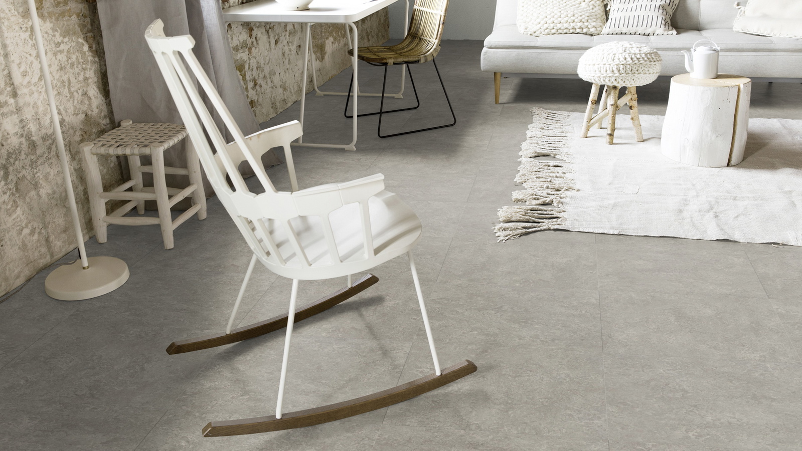 Forbo Flooring Linoleum Marmoleum Modular Neutral Serene Grey t3146