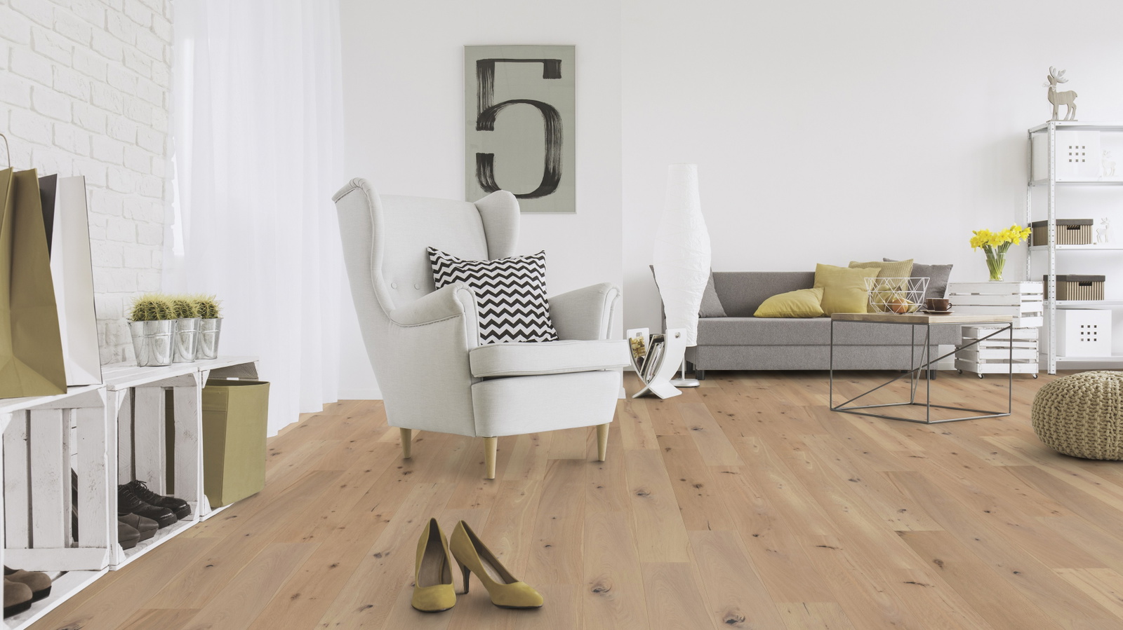 Milieubild Wohnzimmer mit Sessel und Sofa - Wicanders Wise 82000280