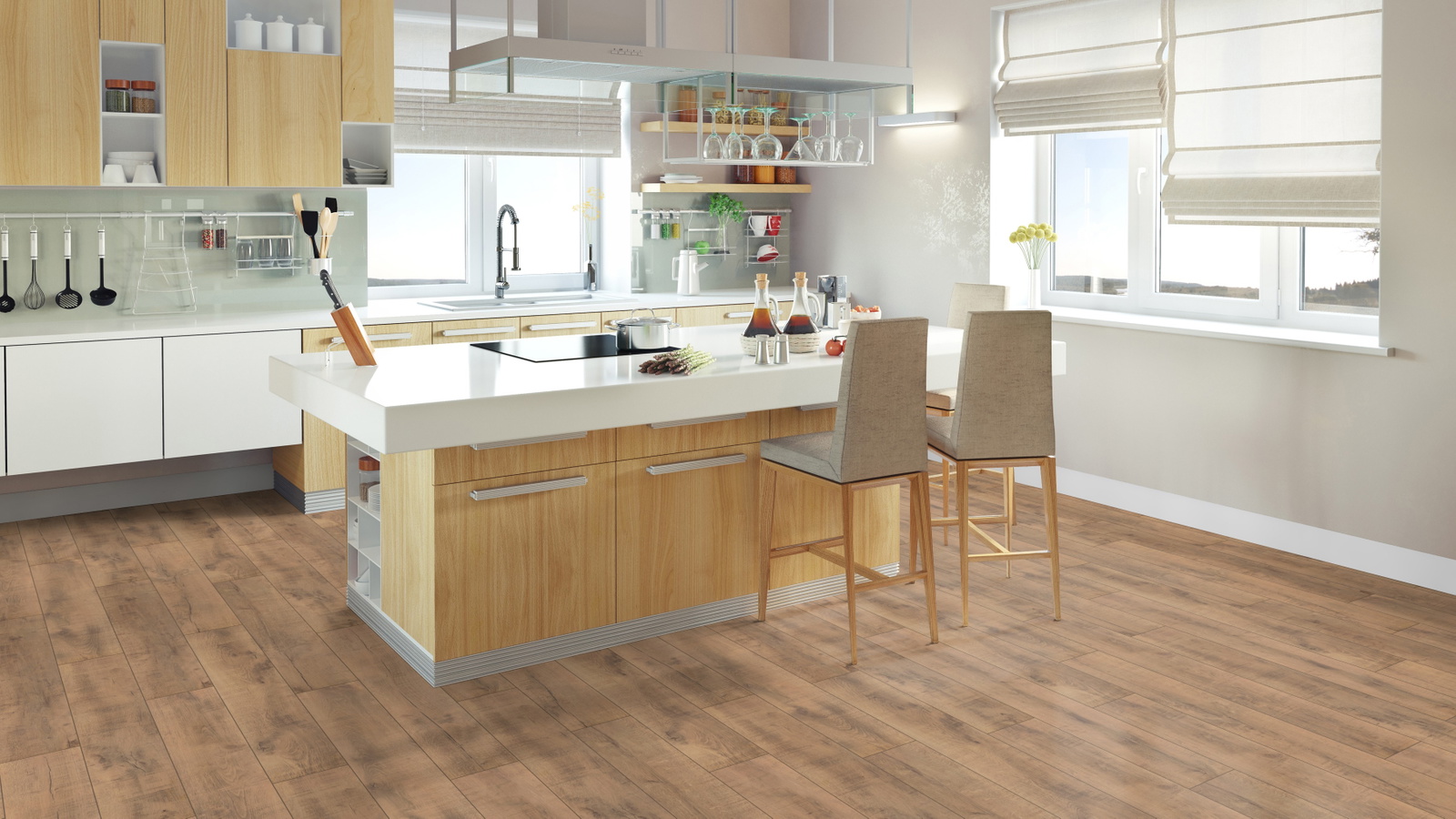 Friends by ter Hürne Laminat Eiche Alvaro 243 Linear-Gebürstete Struktur