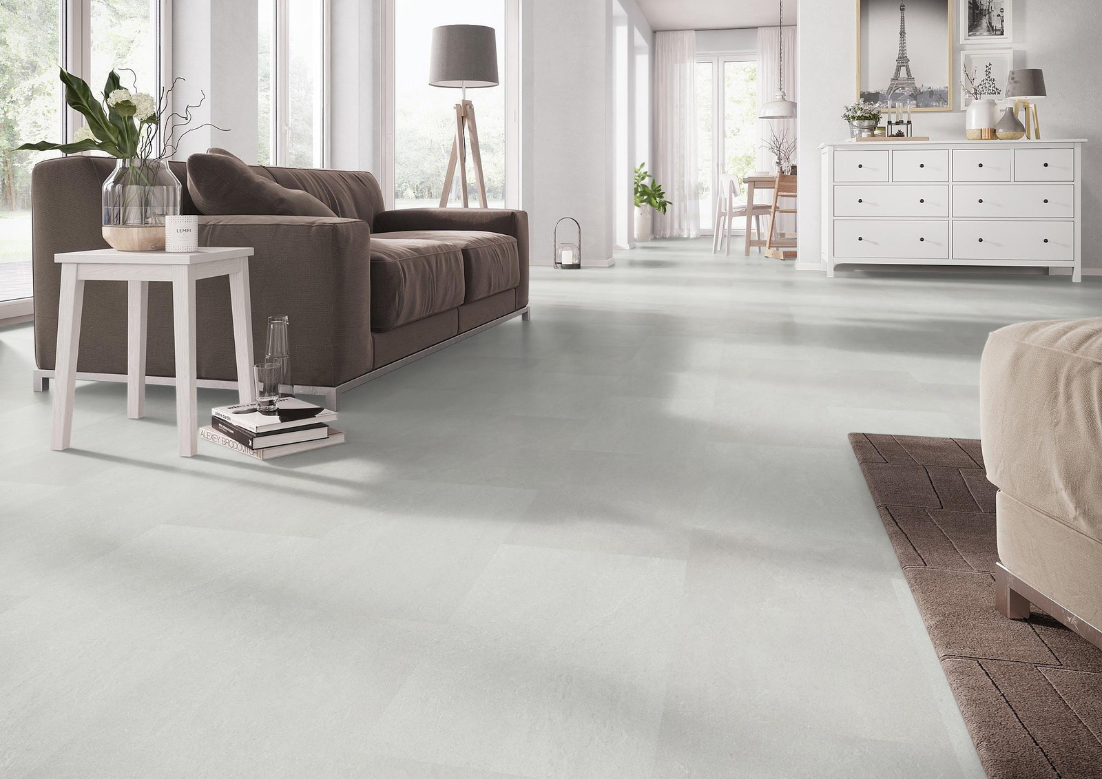 Milieubild Wohnzimmer mit Couch - nexflor NXF-62030-001