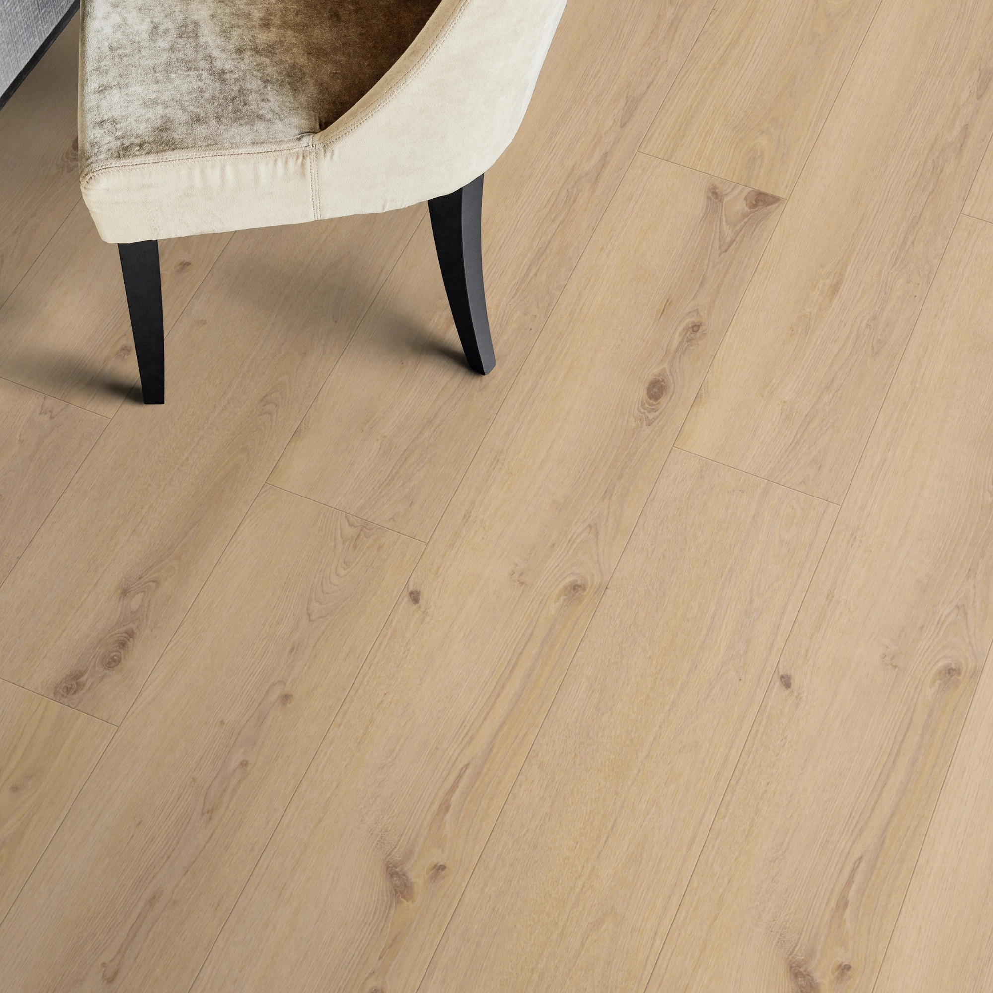 Milieubild Esszimmer - Draufsicht - Tarkett Rigid Klick-Vinyl Essence Rigid 30 Primary Oak Beige Milieubild Esszimmer - Draufsicht - Tarkett 260032003