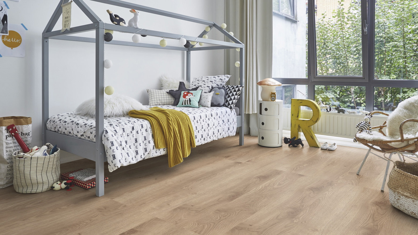 Milieubild Kinderschlafzimmer mit Bett im Hausdesign - Tarkett 24513019