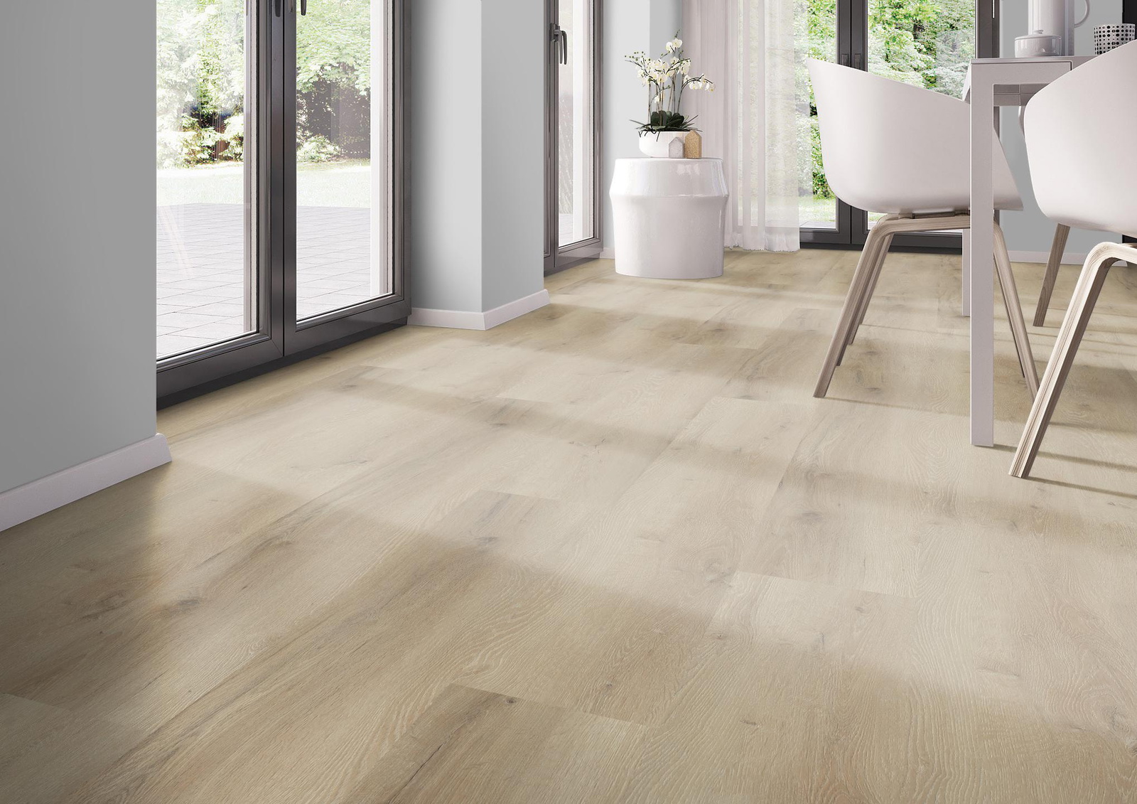 Milieubild Modernes Esszimmer - bodentiefe Perspektive - nexflor NXF-20030-007