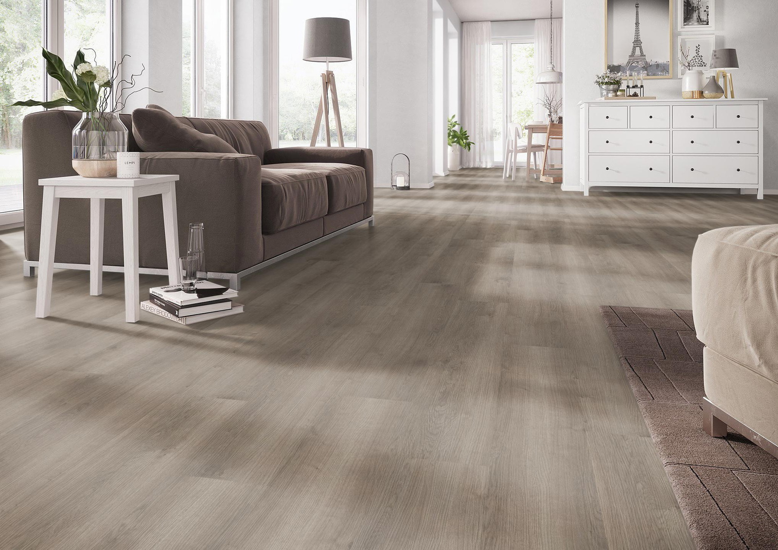 Milieubild Wohnzimmer mit Couch - nexflor NXF-60030-001