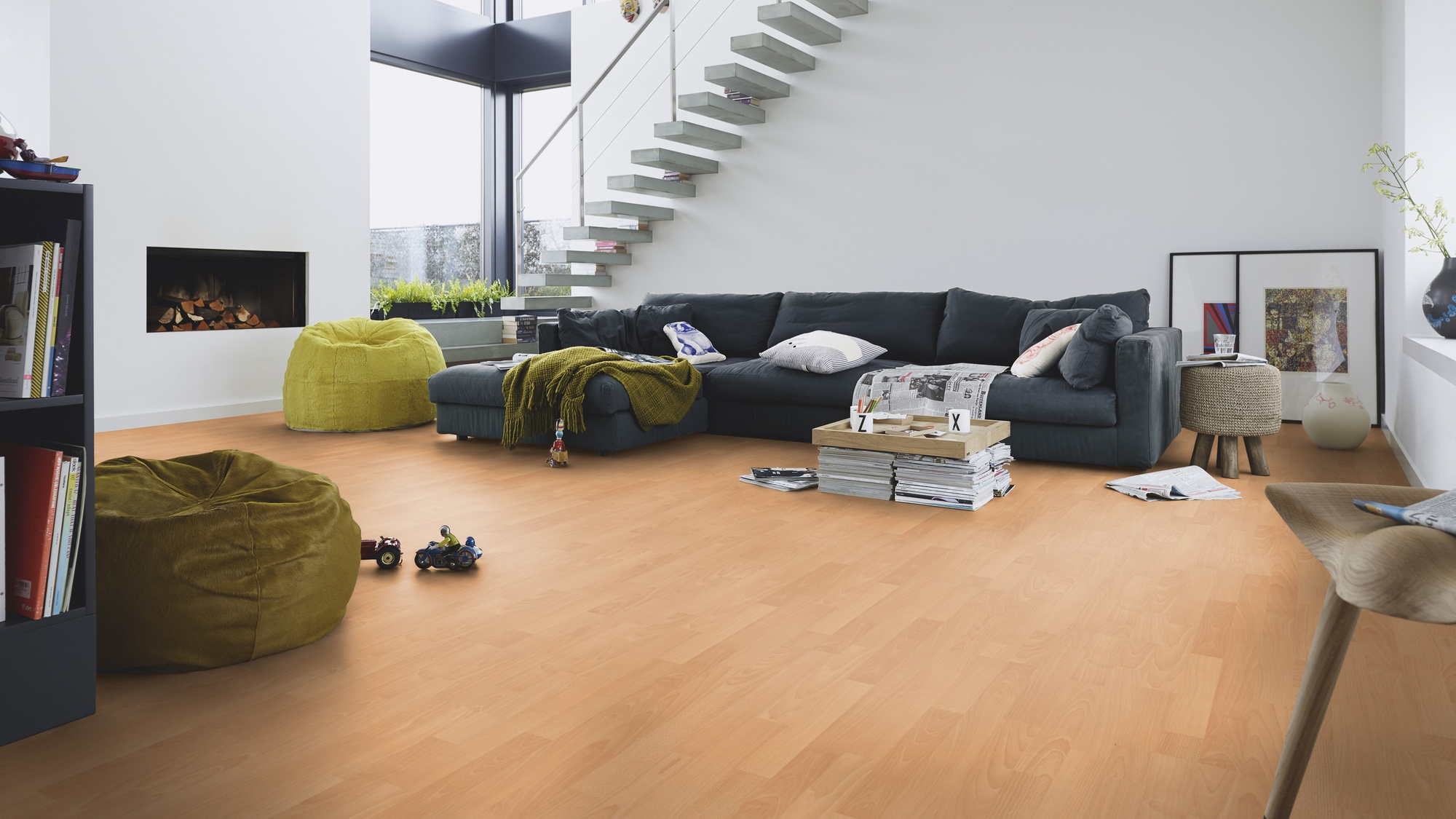 Milieubild Modernes Wohnzimmer mit Kamin - MEISTER 600012-1288198-06201