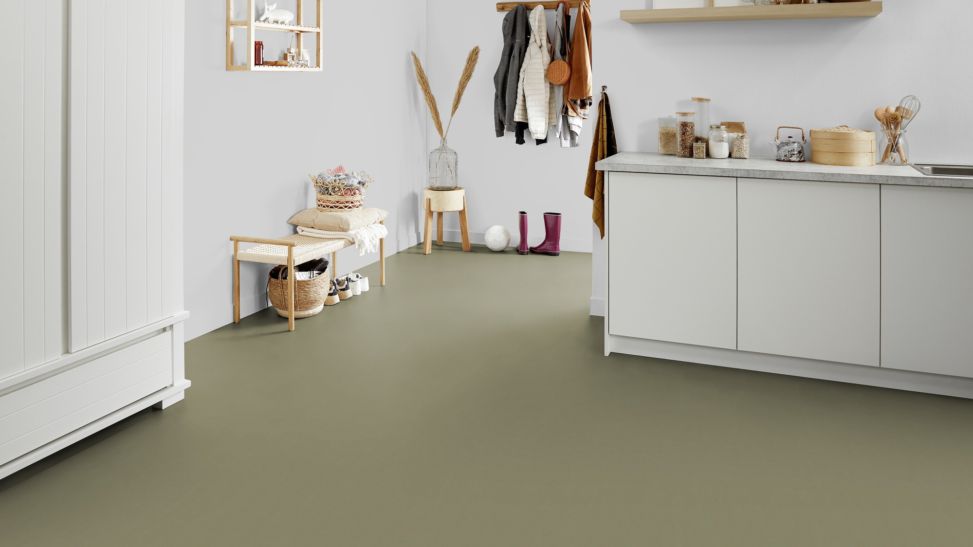Forbo Flooring Linoleum Marmoleum Click Rosemary Green 333355
