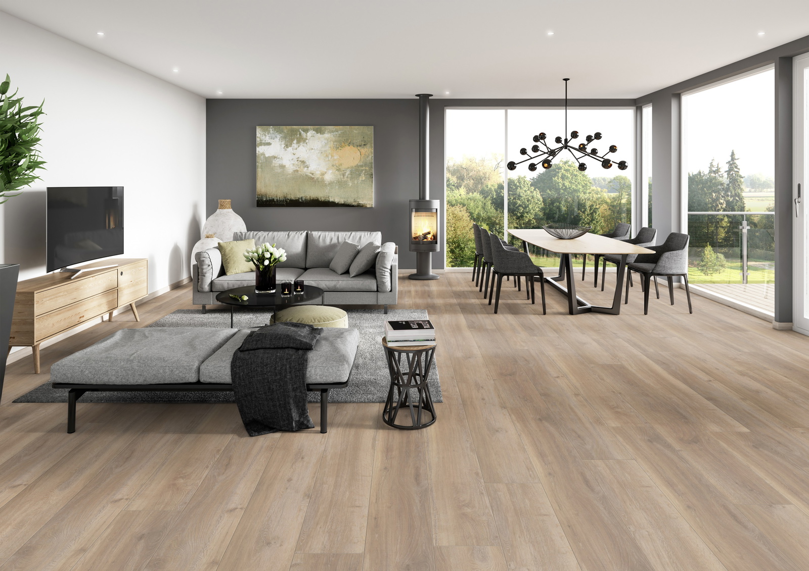 Milieubild Modernes Wohnzimmer mit Essbereich - ter Hürne 1101021829