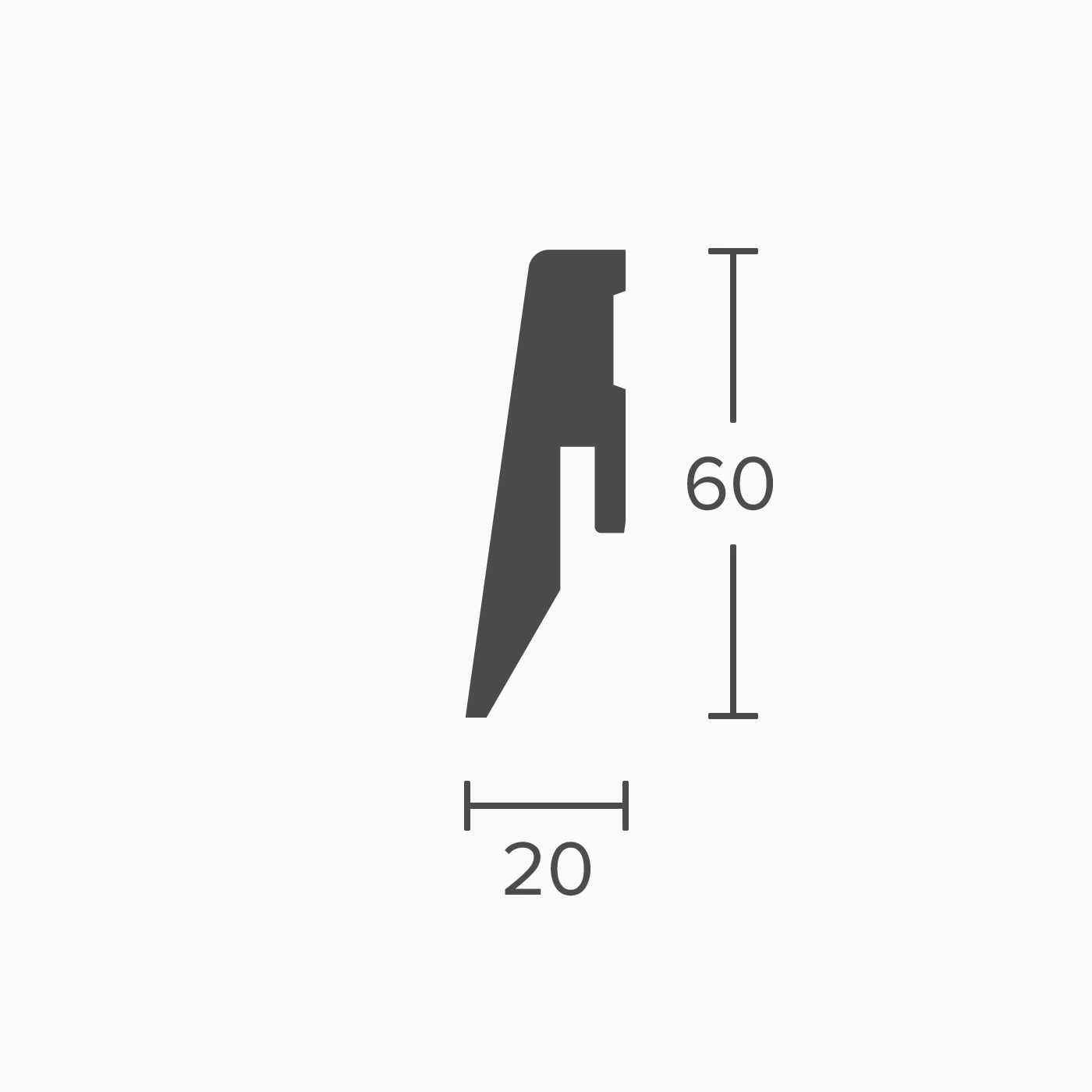 MEISTER Sockelleiste 60/20mm 3 PK Eiche lehmbraun 20254 MEISTER Sockelleiste 60/20mm 3 PK Eiche lehmbraun 20254