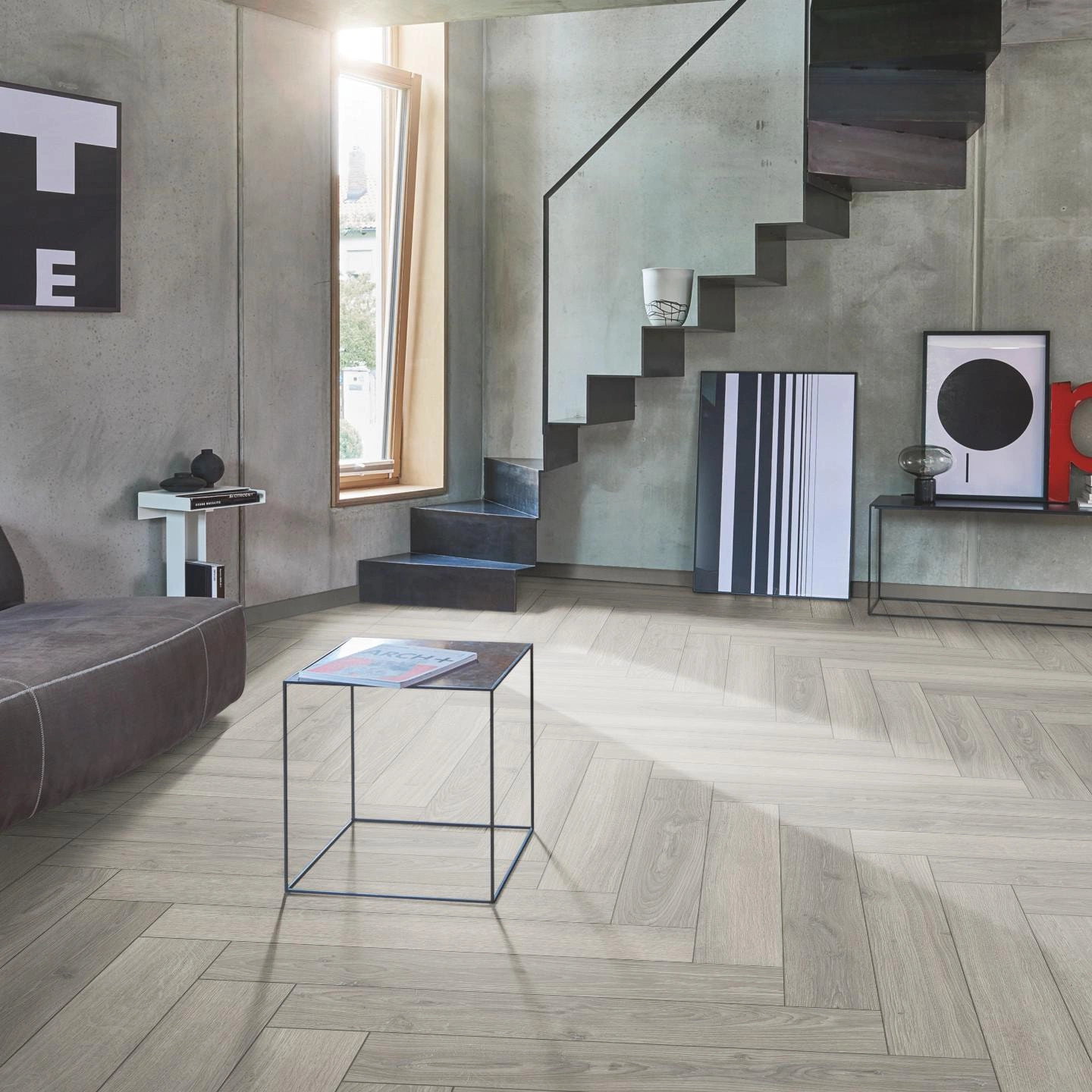 Parador Laminat Trendtime 3 Eiche Studioline lichtgrau Naturmattstruktur mit Synchronstruktur Parador Laminat Trendtime 3 Eiche Studioline lichtgrau Naturmattstruktur mit Synchronstruktur