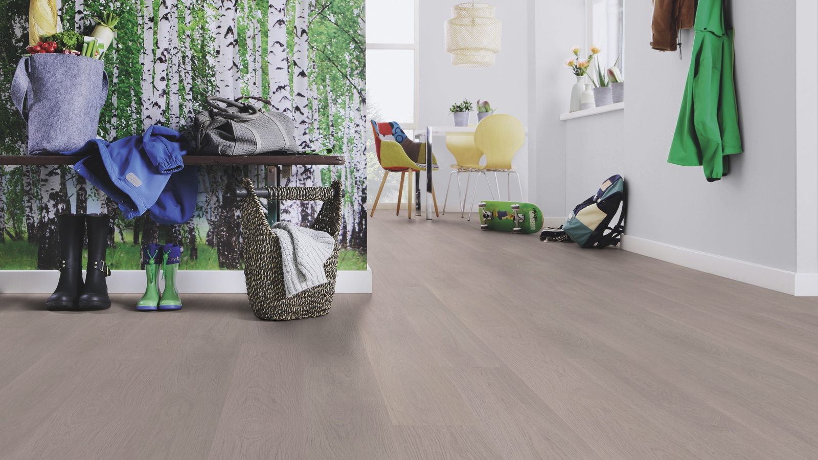 Milieubild Esszimmer mit Flur und Sitzbank - wineo PL302R