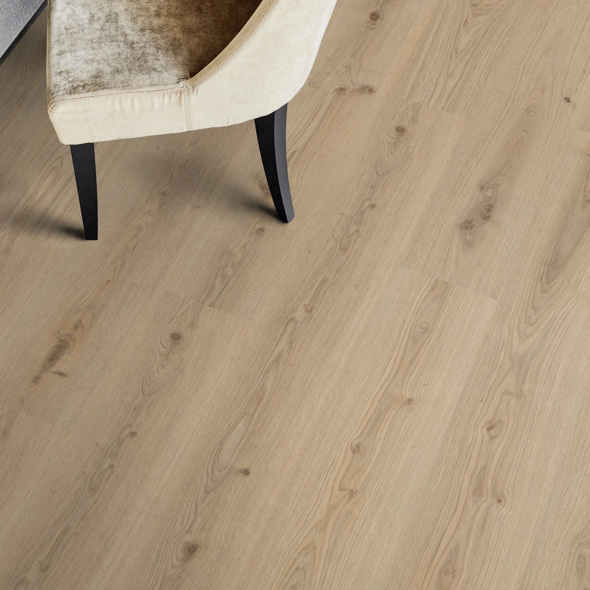 Milieubild Esszimmer - Draufsicht - Tarkett Rigid Klick-Vinyl Essence Rigid 55 Primary Oak Natural Milieubild Esszimmer - Draufsicht - Tarkett 260030004
