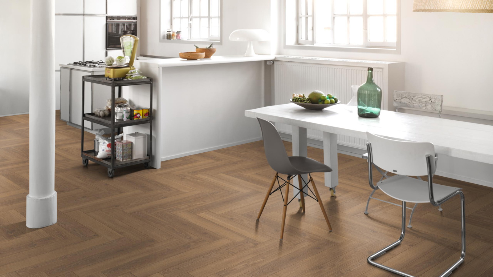 Parador Laminat Trendtime 3 Eiche Studioline honig Naturmattstruktur mit Synchronstruktur