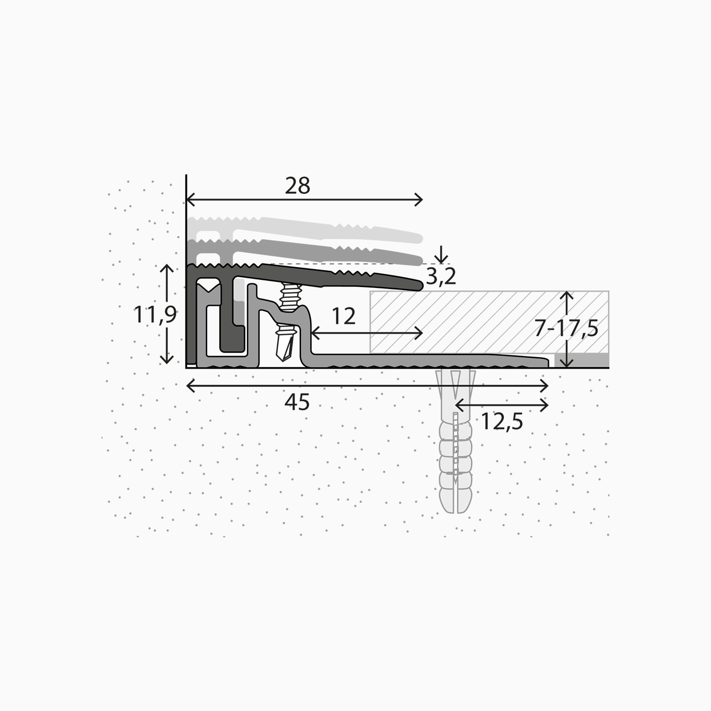 Prinz PS 400 Abschlussprofil Nr. 407 100cm