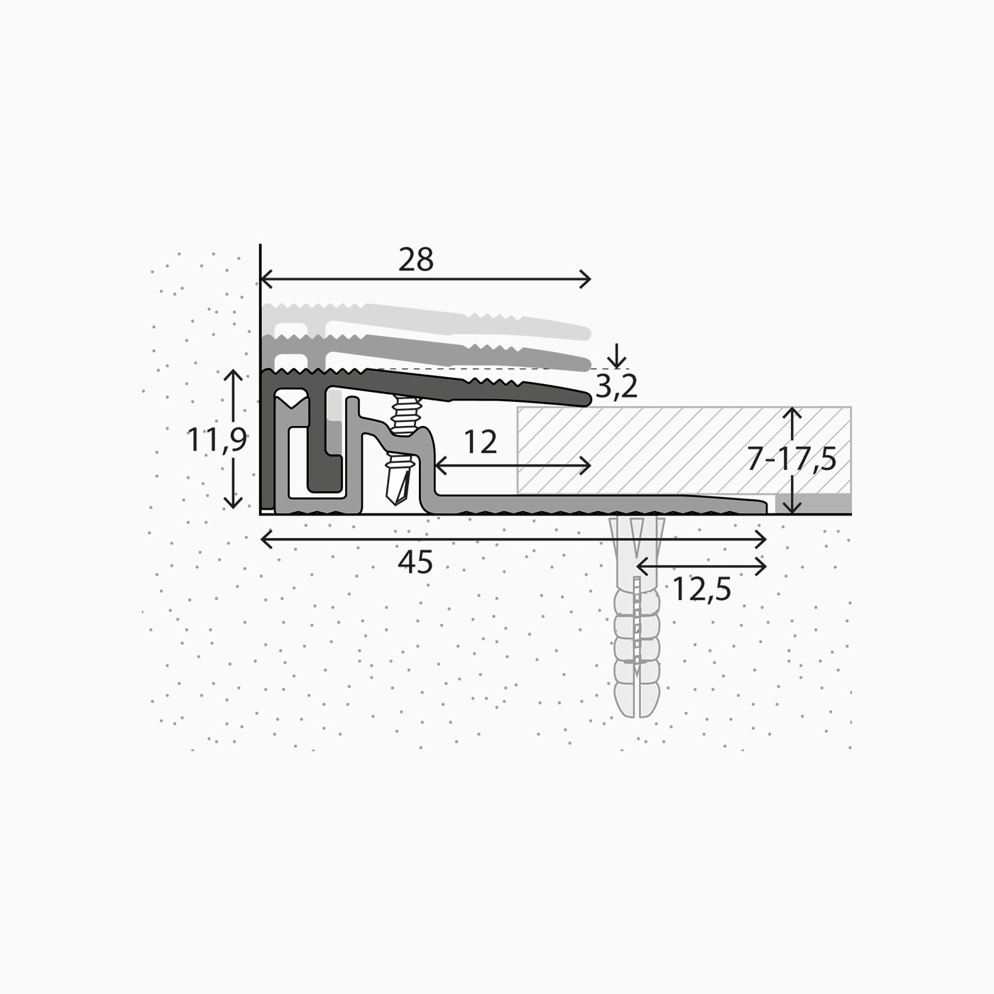Prinz PS 400 Abschlussprofil Nr. 407 100cm Prinz PS 400 Abschlussprofil Nr. 407 100cm