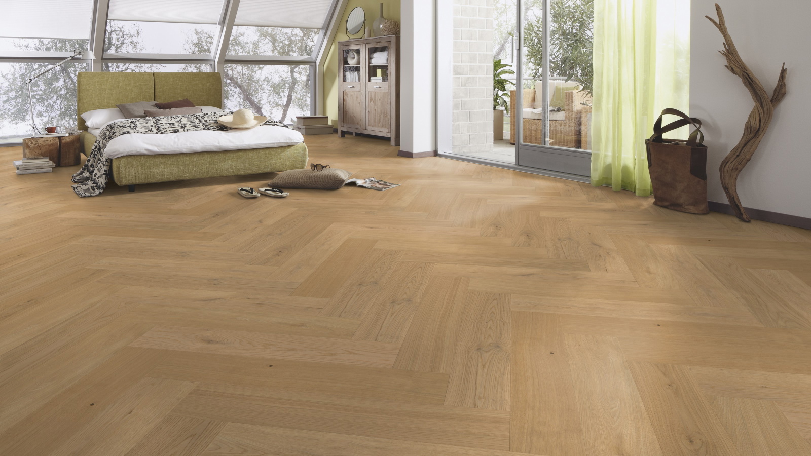 Milieubild Schlafzimmer im modernen Dachgeschoss - MEISTER 500010-0700140-08928