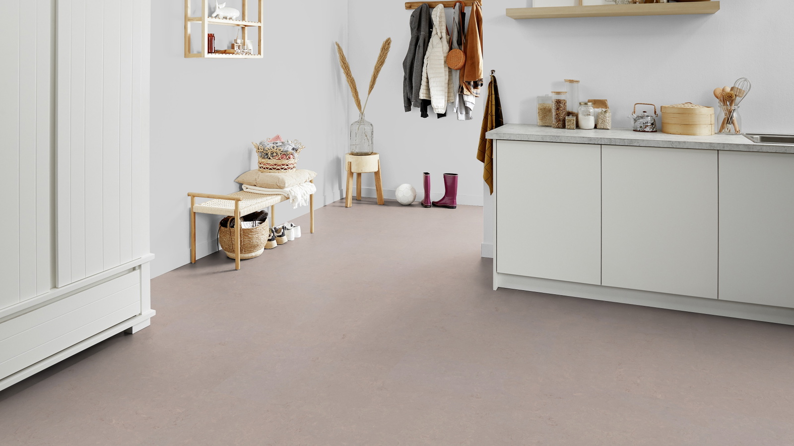 Forbo Flooring Linoleum Marmoleum Modular Neutral Moon Rock t3717
