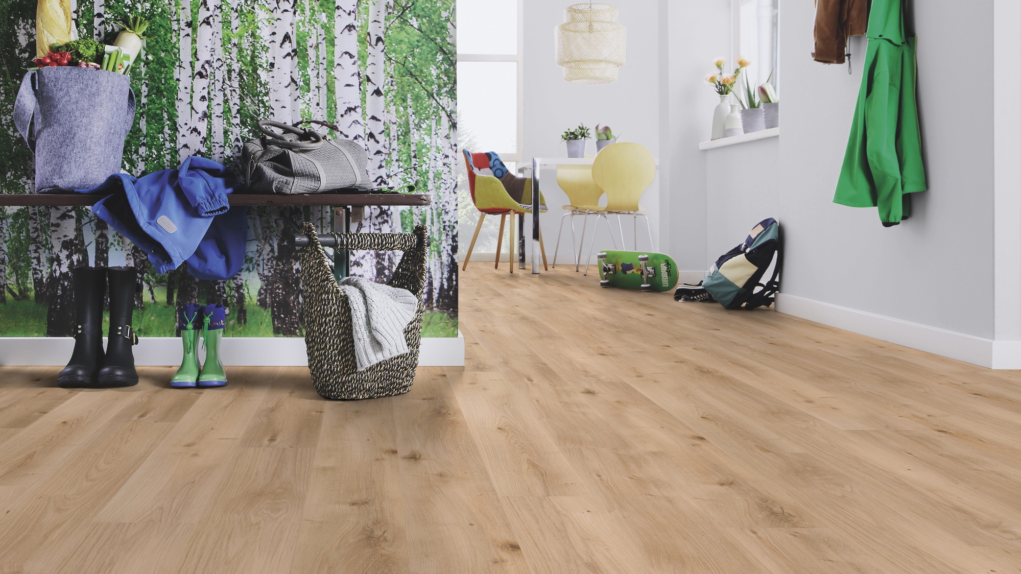 Milieubild Esszimmer mit Flur und Sitzbank - wineo PLC299R