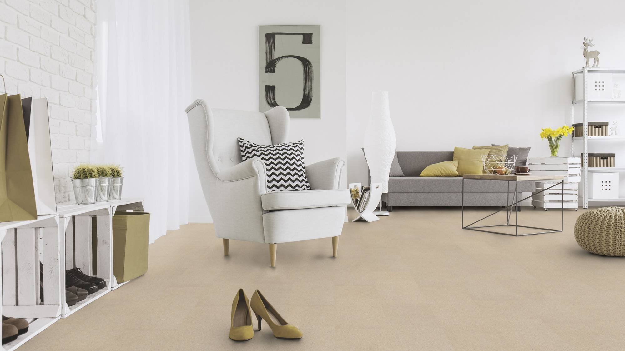 Milieubild Wohnzimmer mit Sessel und Sofa - Wicanders Wise 80002131