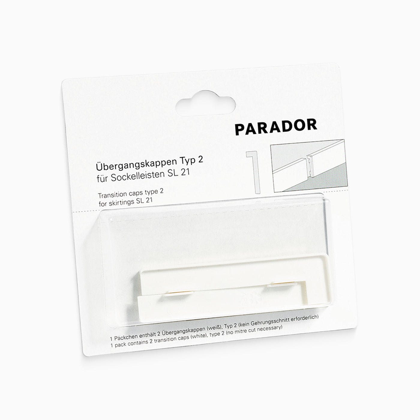 Parador Übergangskappen Typ2 SL 21 Weiss Parador Übergangskappen Typ2 SL 21 Weiss