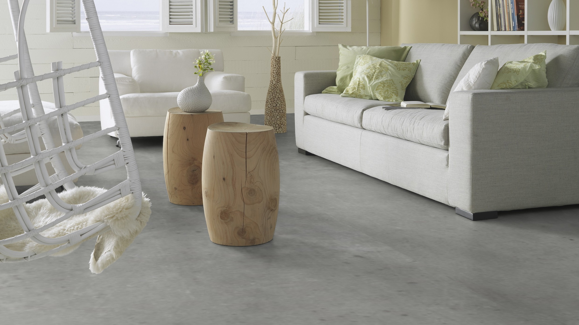 Milieubild Modernes, freundliches Wohnzimmer mit Sofa - Forbo Flooring 217637