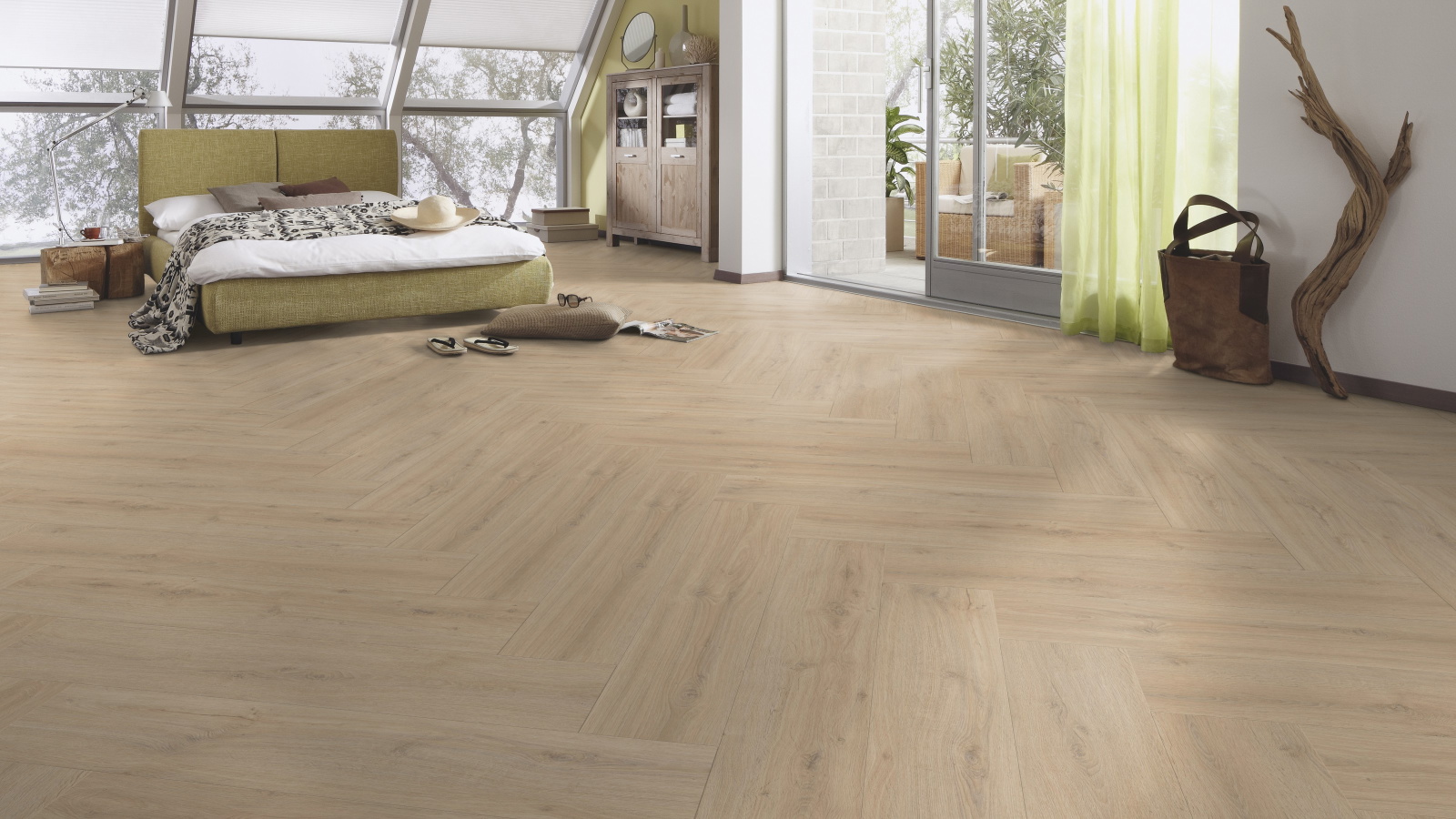 Milieubild Schlafzimmer im modernen Dachgeschoss - MEISTER 600001-0840168-07122