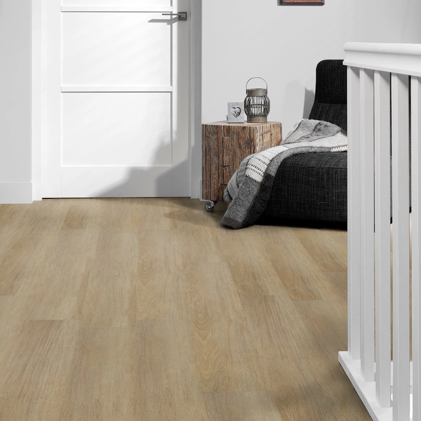 Milieubild Flur mit Treppenlauf - Forbo Flooring Klebe-Vinyl Enduro Dryback Wood Golden Oak Milieubild Flur mit Treppenlauf - Forbo Flooring 217622