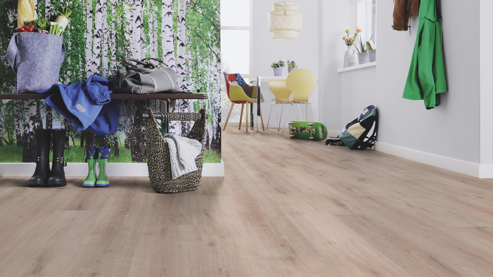 Milieubild Esszimmer mit Flur und Sitzbank - wineo MLP313R