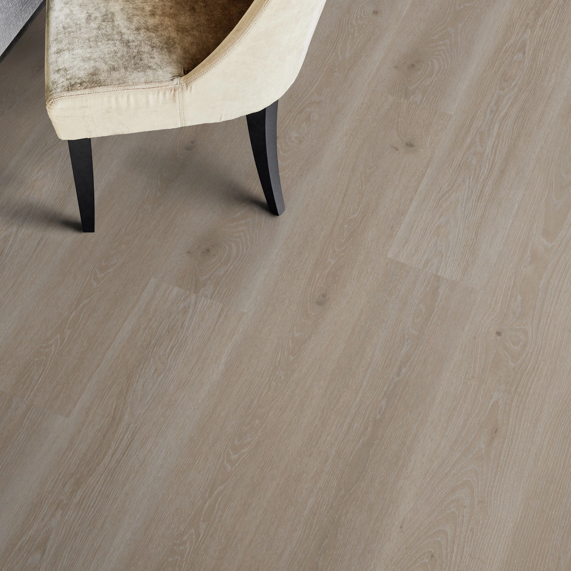 Milieubild Esszimmer - Draufsicht - Tarkett Klebe-Vinyl Essence 55 Tribe Oak Grey Milieubild Esszimmer - Draufsicht - Tarkett 260053008