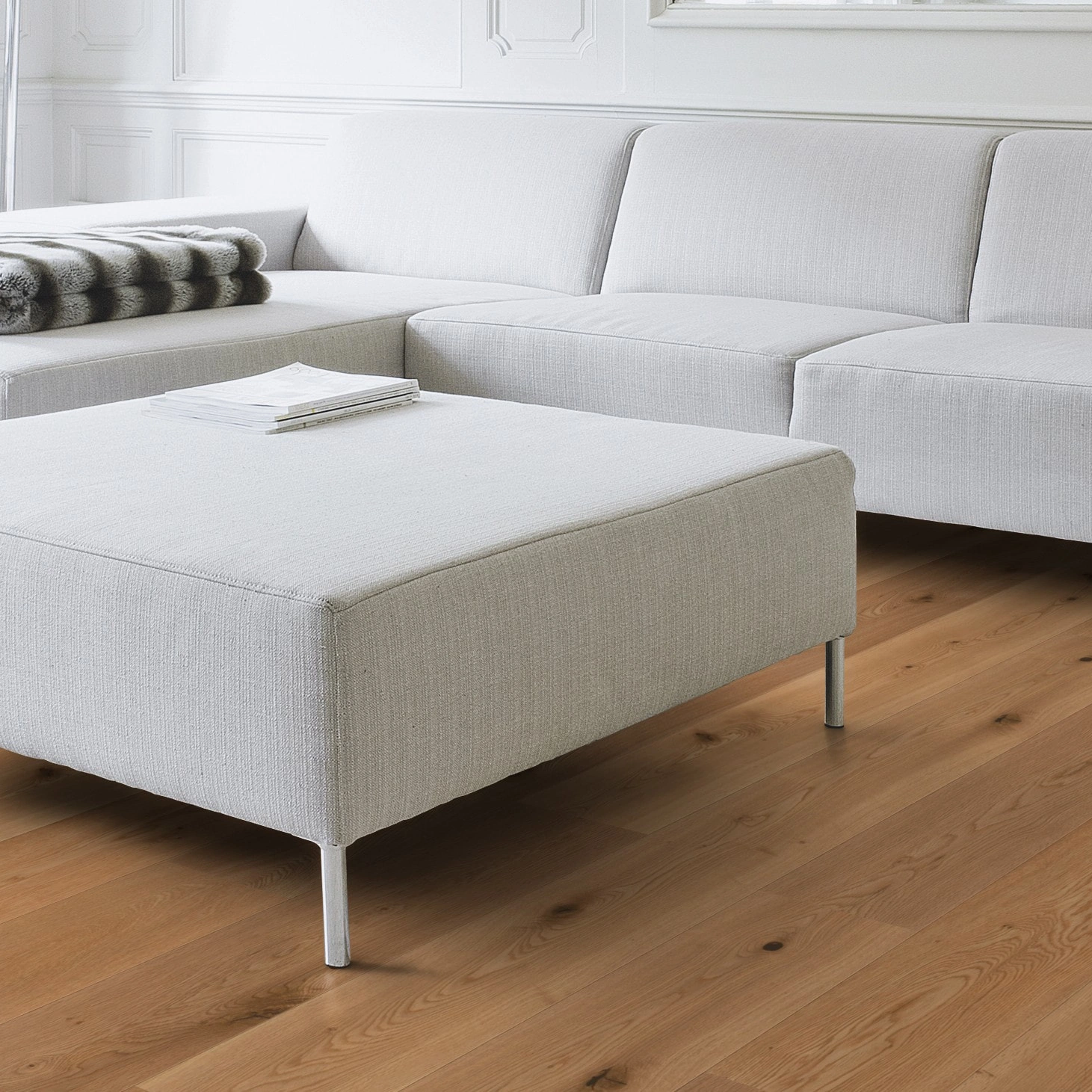 Milieubild Wohnzimmer mit Couch - Nahansicht - Wicanders Wise Parkett Manor House Stanley Milieubild Wohnzimmer mit Couch - Nahansicht - Wicanders Wise 82000287