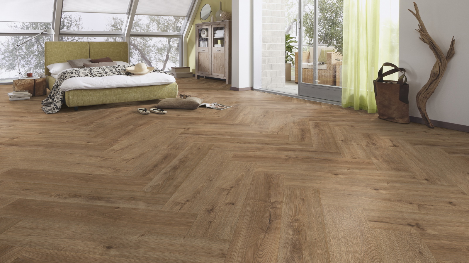 Milieubild Schlafzimmer im modernen Dachgeschoss - MEISTER 600001-0840168-07002