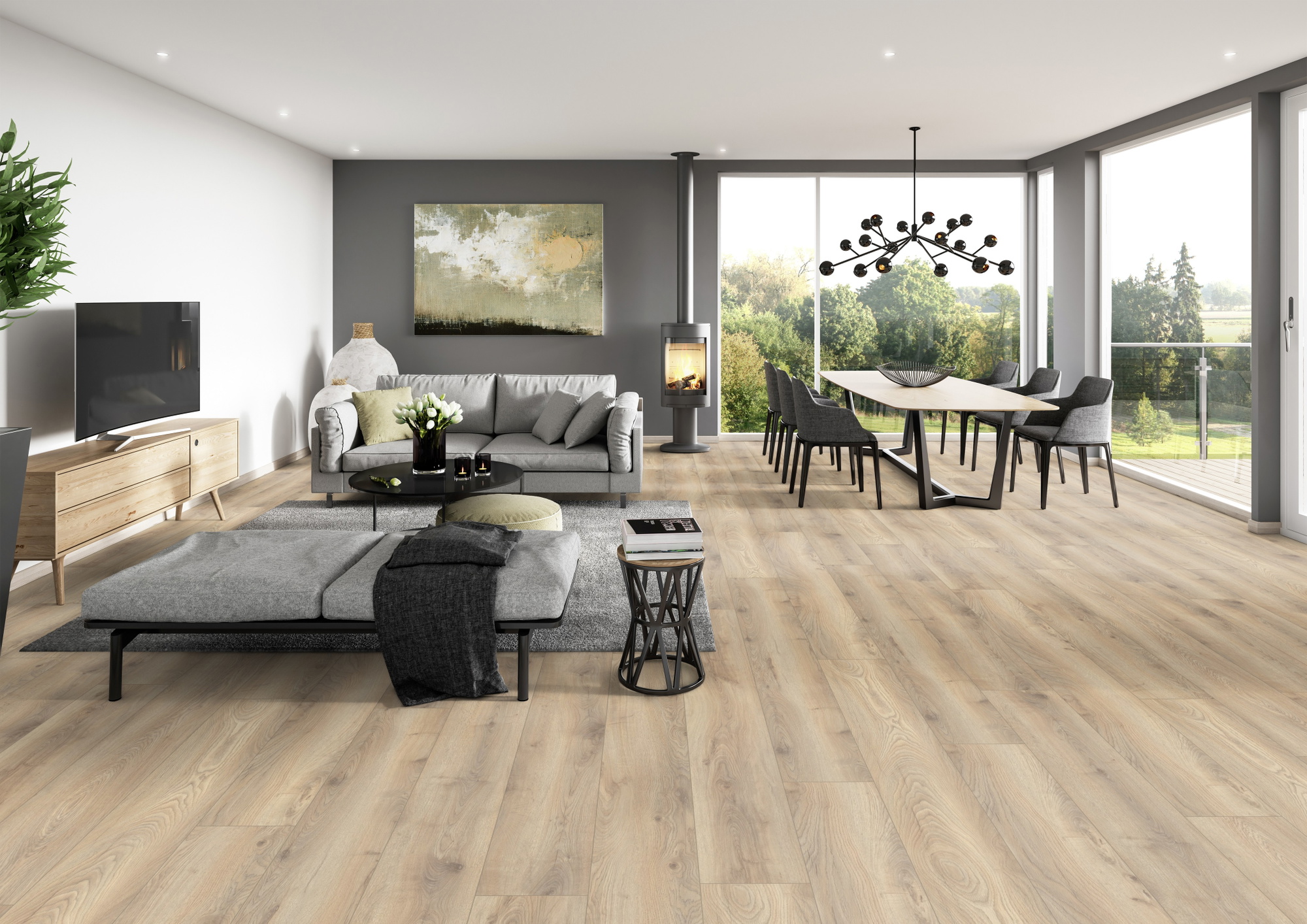 Milieubild Modernes Wohnzimmer mit Essbereich - ter Hürne 1101330010