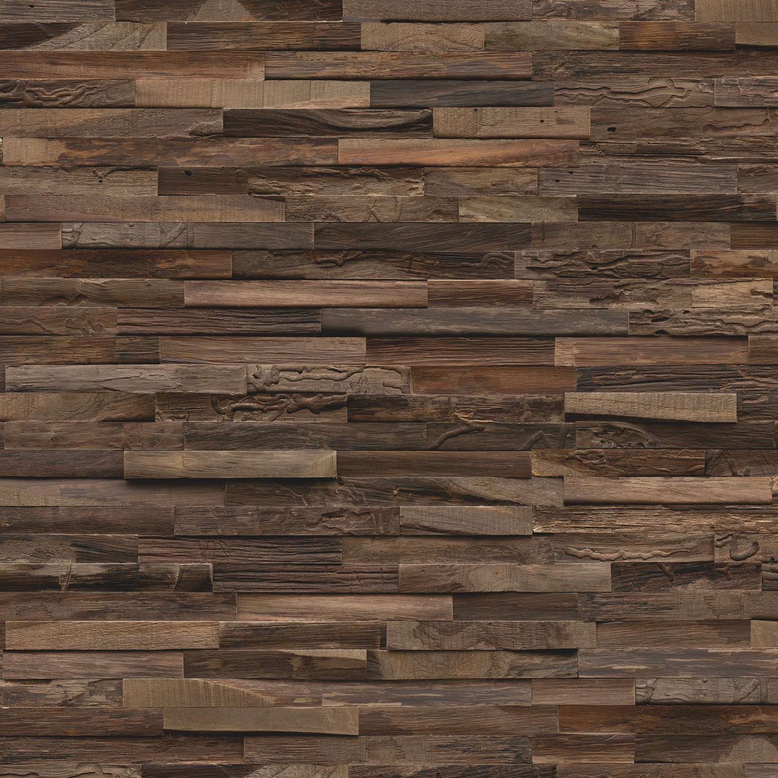 Detail Ansicht - nexwall nature undefined Rimba Teak Luxe Burnt Brown Detail Ansicht - nexwall nature NXWN-41020-003
