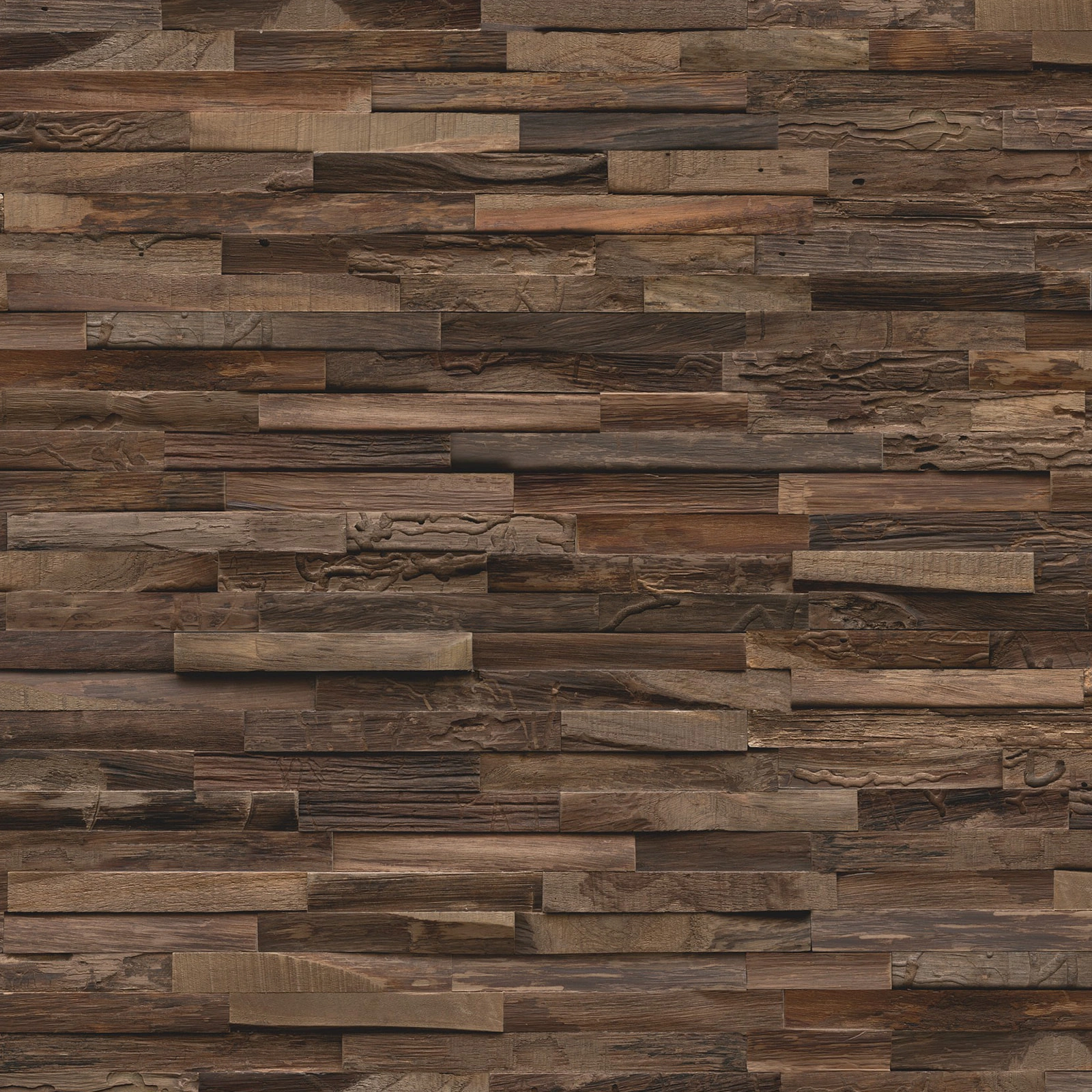 Detail Ansicht - nexwall nature undefined Rimba Teak Luxe Burnt Brown Detail Ansicht - nexwall nature NXWN-41020-003