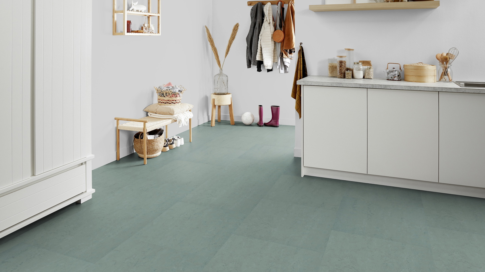 Forbo Flooring Linoleum Marmoleum Modular Accent Blue Ice t3753