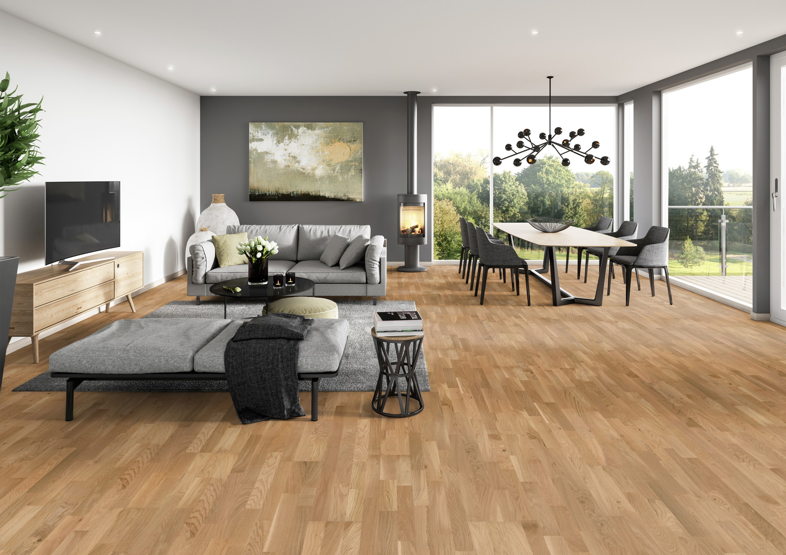 Milieubild Modernes Wohnzimmer mit Essbereich - ter Hürne 1101312513