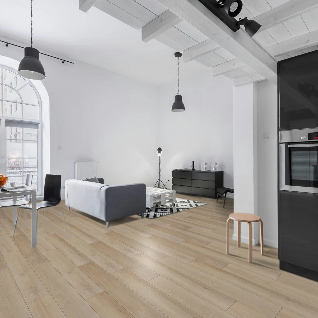 Milieubild Wohnzimmer mit Essbereich - BerryAlloc Klebe-Vinyl Zenn Gluedown 30 Sorrento Milieubild Wohnzimmer mit Essbereich - BerryAlloc 60002217