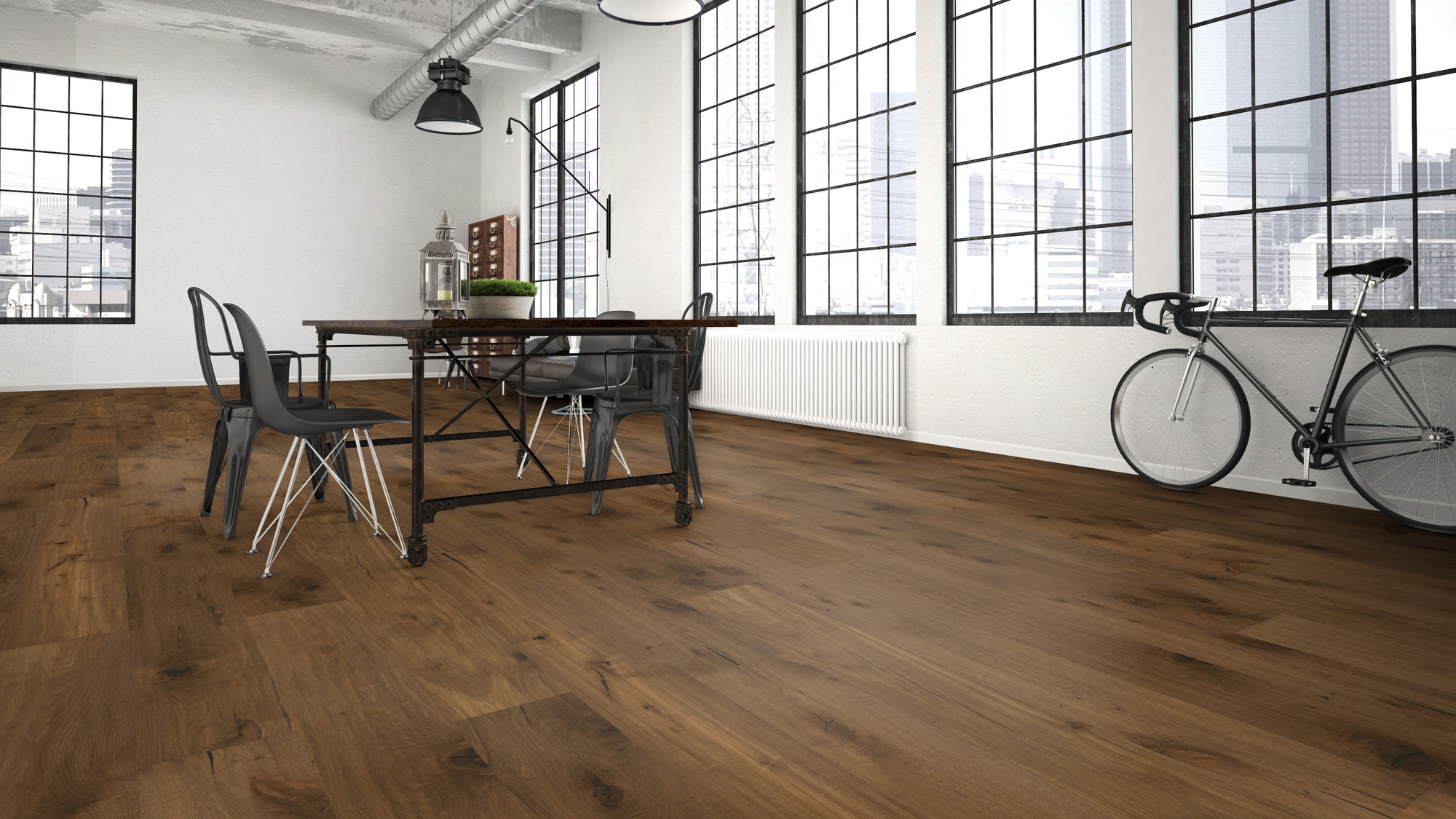 Milieubild Wohnzimmer im industriellen Stil - Bennett & Jones Parkett Grand Houses Oak No. 23 Hampton Milieubild Wohnzimmer im industriellen Stil - Bennett & Jones 1148012310