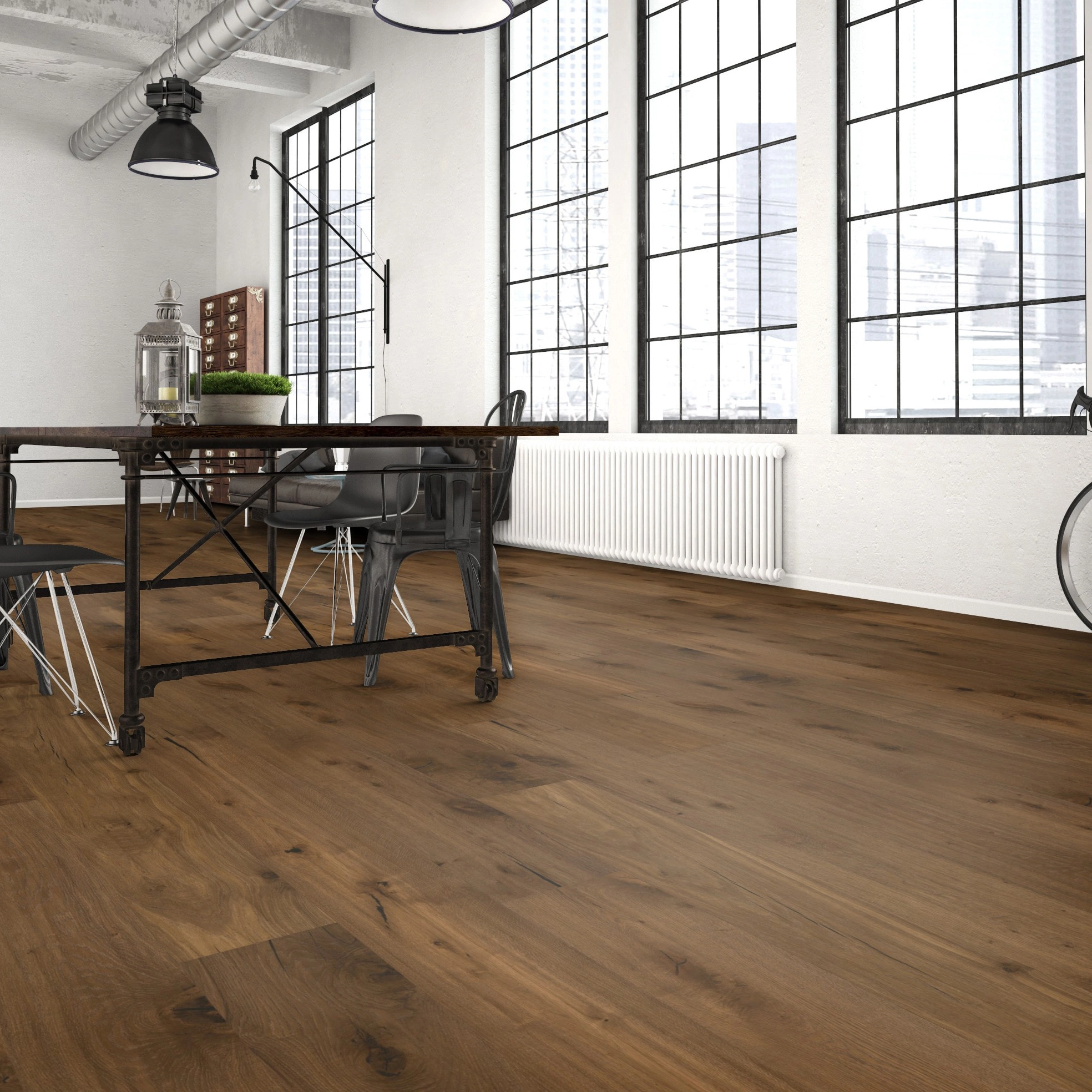 Milieubild Wohnzimmer im industriellen Stil - Bennett & Jones Parkett Grand Houses Oak No. 23 Hampton Milieubild Wohnzimmer im industriellen Stil - Bennett & Jones 1148012310