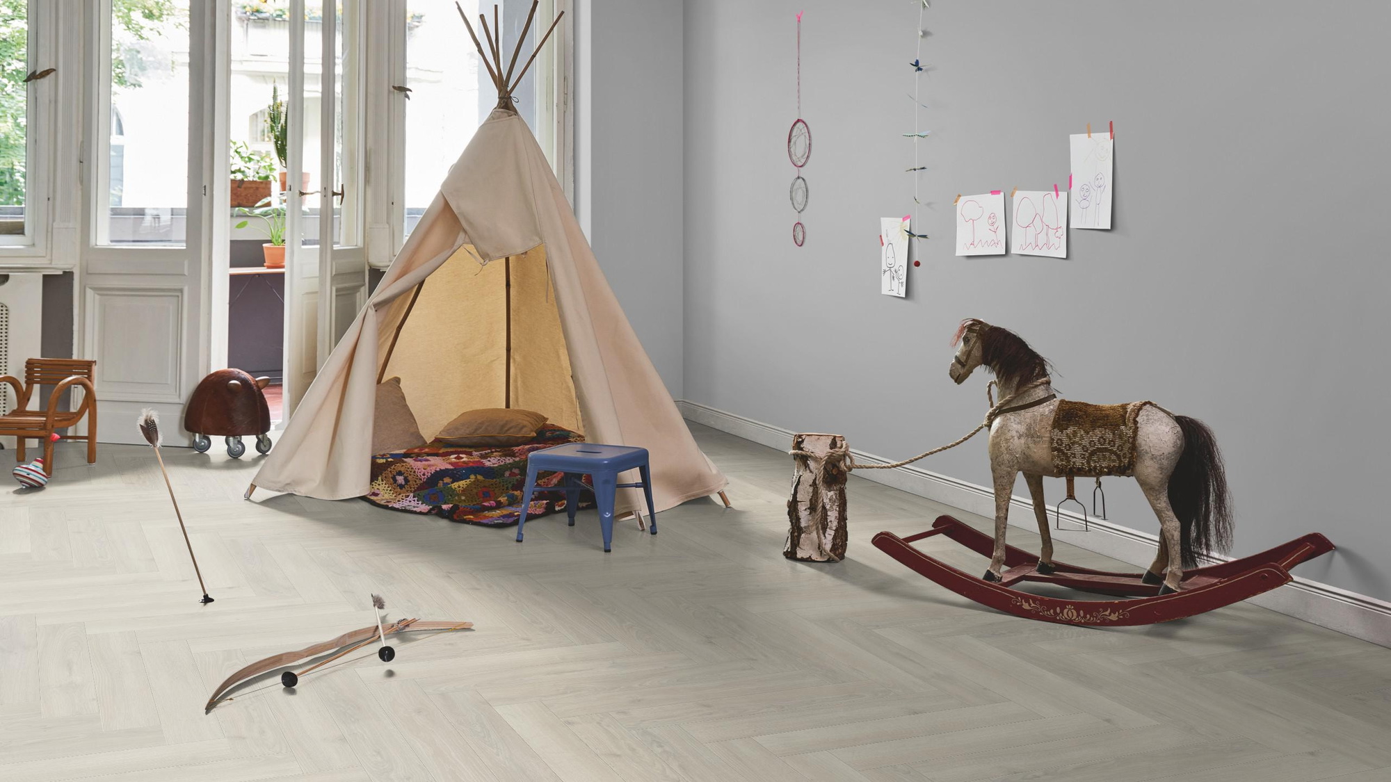 Parador Laminat Trendtime 3 Eiche Skyline weiß Naturmattstruktur mit Synchronstruktur Parador Laminat Trendtime 3 Eiche Skyline weiß Naturmattstruktur mit Synchronstruktur