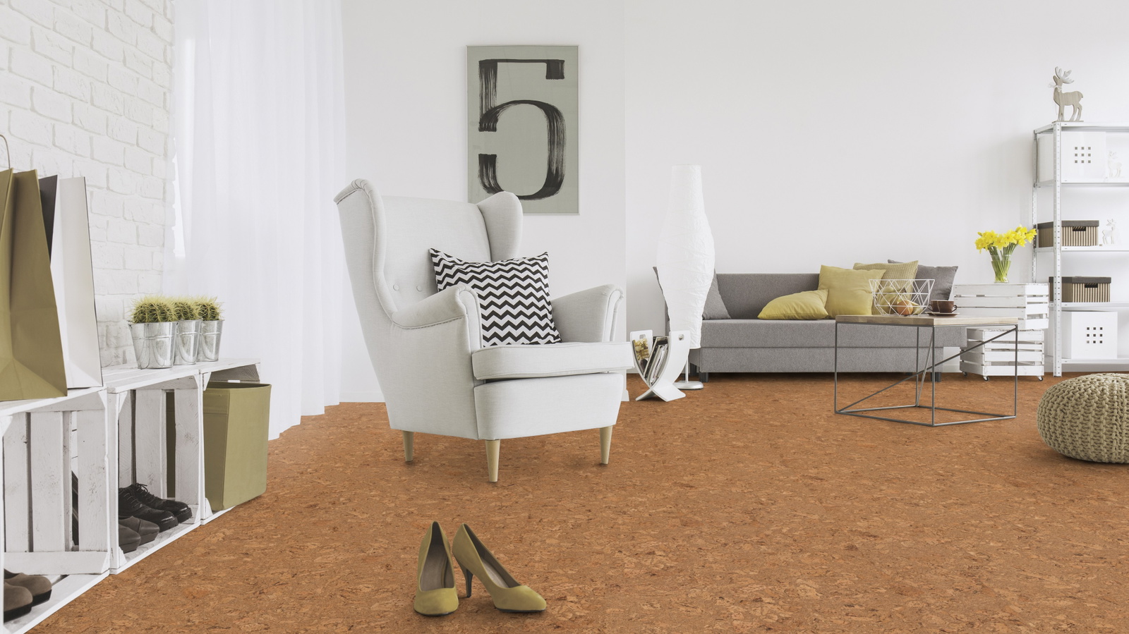 Milieubild Wohnzimmer mit Sessel und Sofa - Wicanders 80002244
