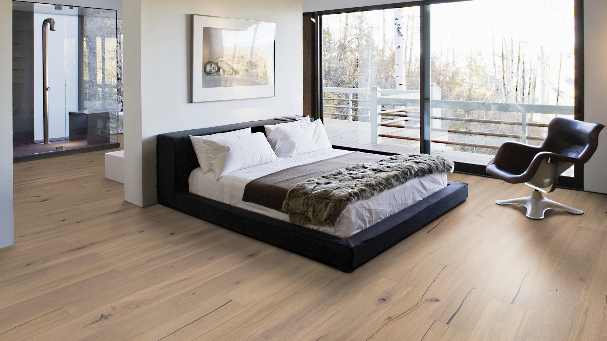 Milieubild Schlafzimmer mit Balkon - Wicanders Wise Parkett Essential Bremen Milieubild Schlafzimmer mit Balkon - Wicanders Wise 82000875