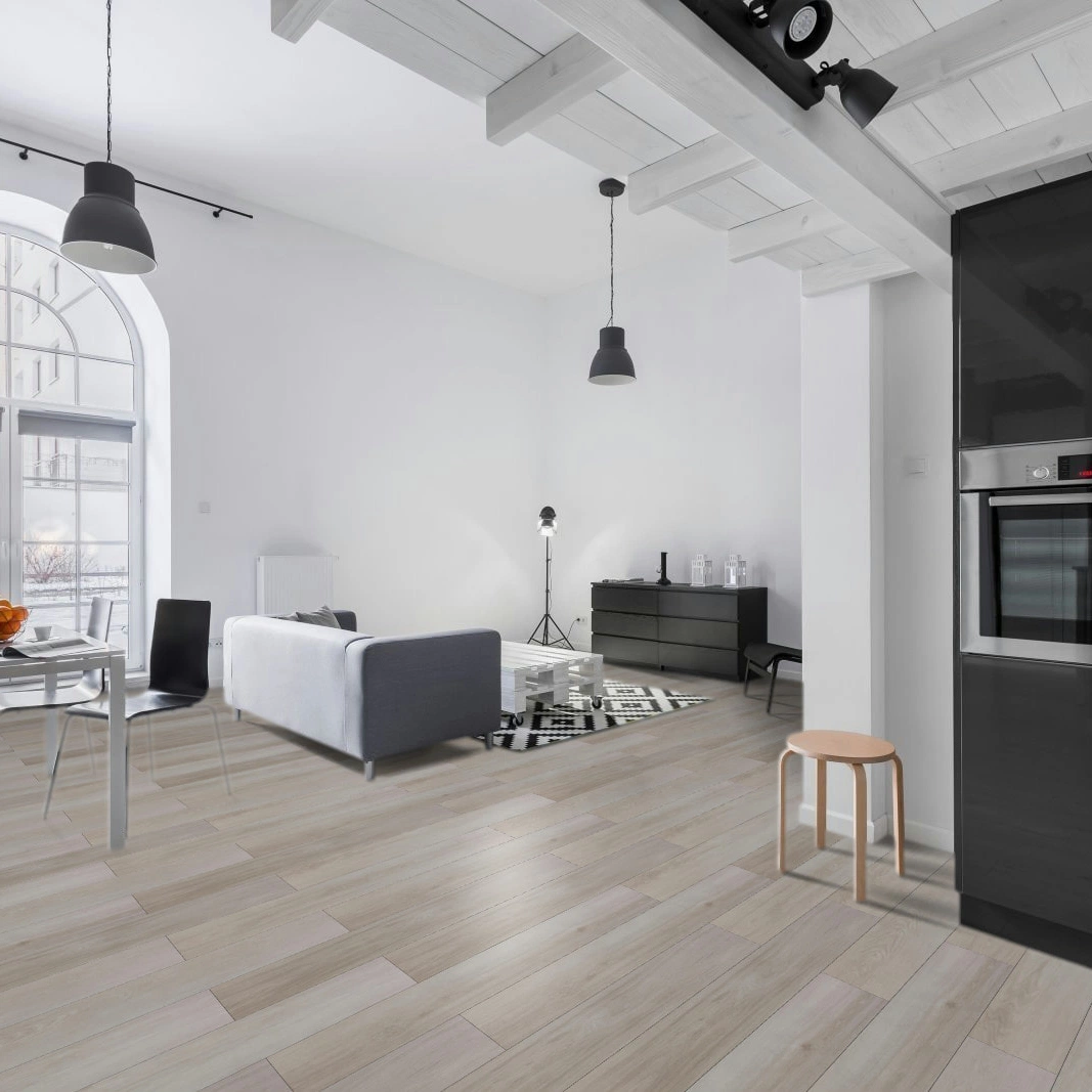 Milieubild Wohnzimmer mit Essbereich - BerryAlloc Klebe-Vinyl Zenn Gluedown 30 Oslo Milieubild Wohnzimmer mit Essbereich - BerryAlloc 60002220