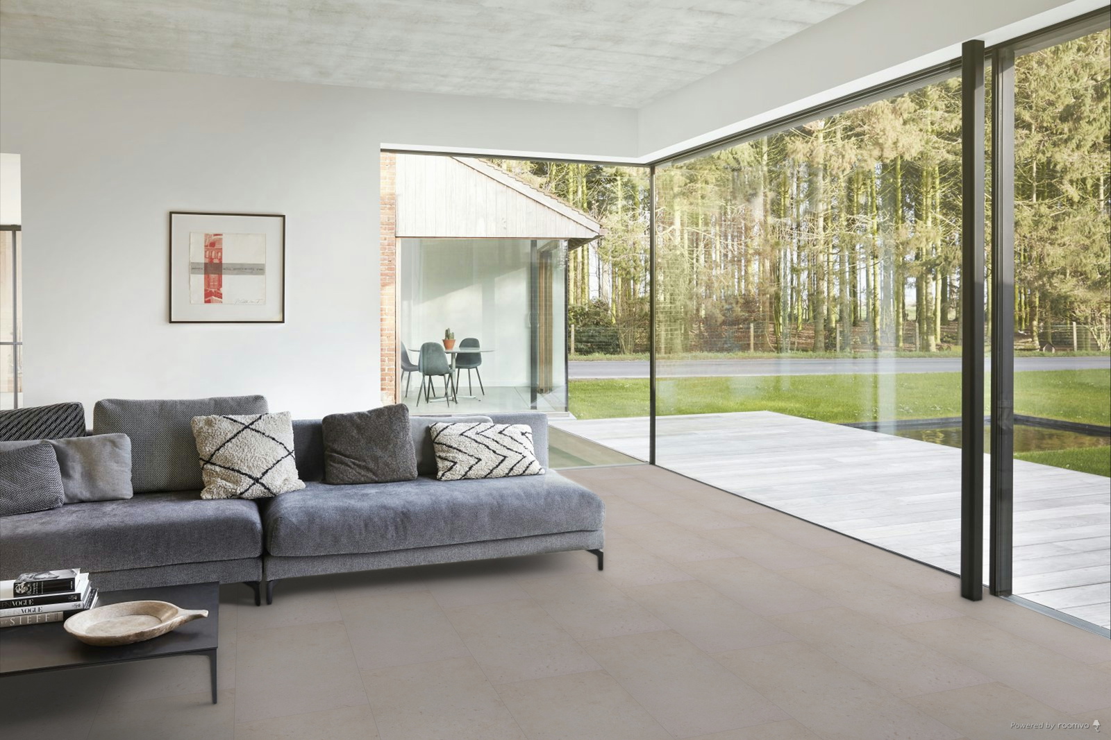 Milieubild Modernes Wohnzimmer mit Fensterfront - BerryAlloc 60002258