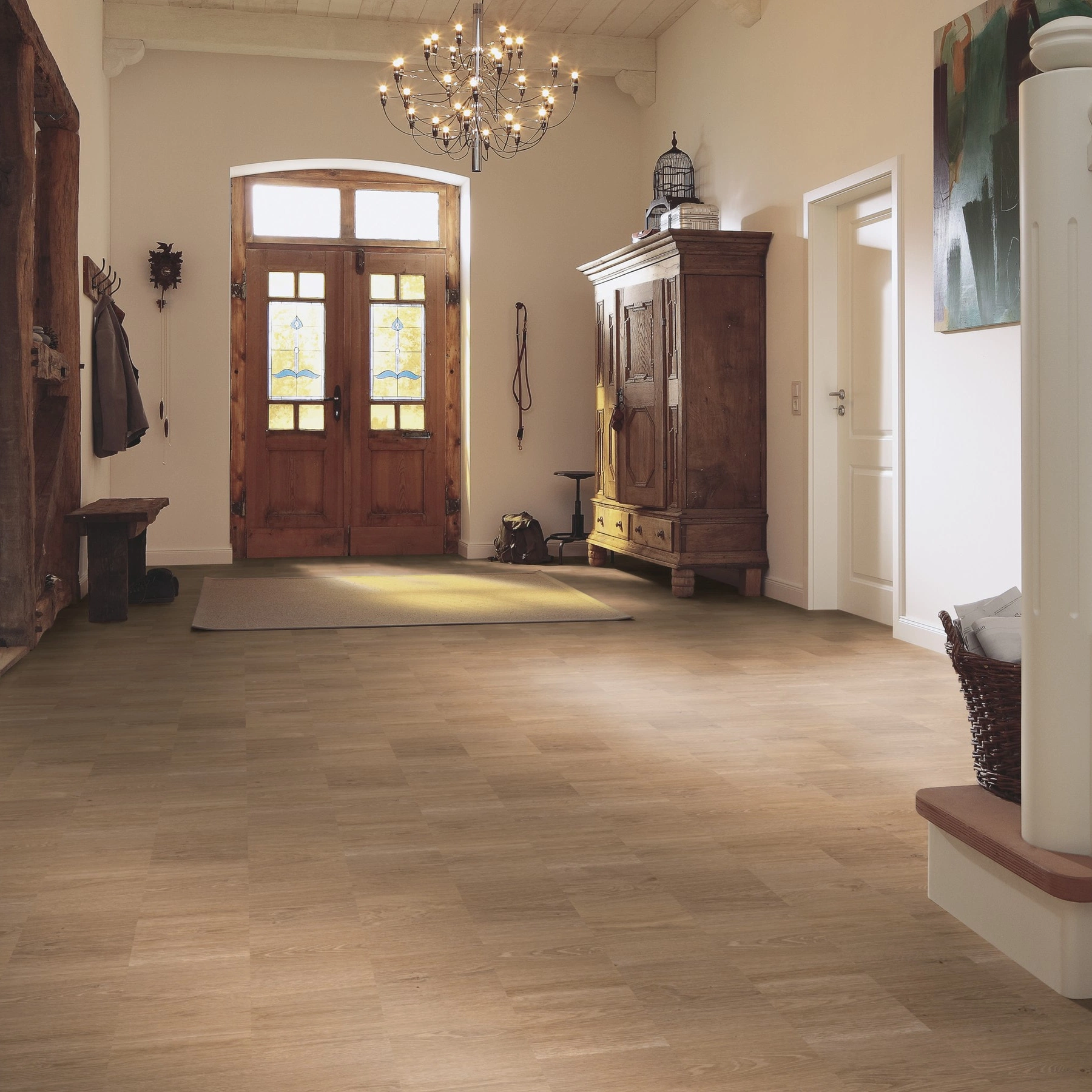 Milieubild Eingangsbereich mit Flur im Landhaus-Stil - MEISTER Laminat LC 55 Crosswood Milieubild Eingangsbereich mit Flur im Landhaus-Stil - MEISTER 600012-1288198-07135
