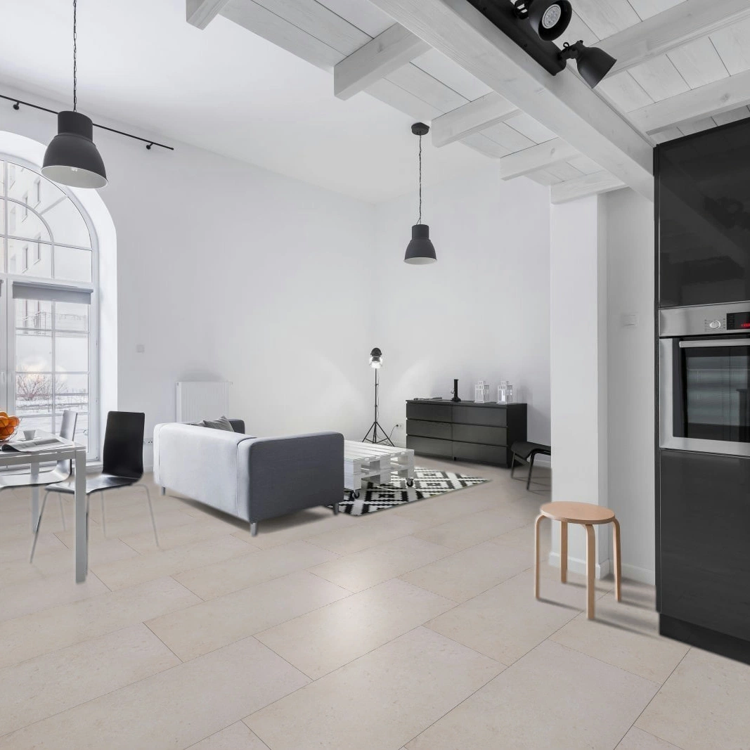 Milieubild Wohnzimmer mit Essbereich - BerryAlloc Klebe-Vinyl Zenn Gluedown 30 Delhi Milieubild Wohnzimmer mit Essbereich - BerryAlloc 60002225