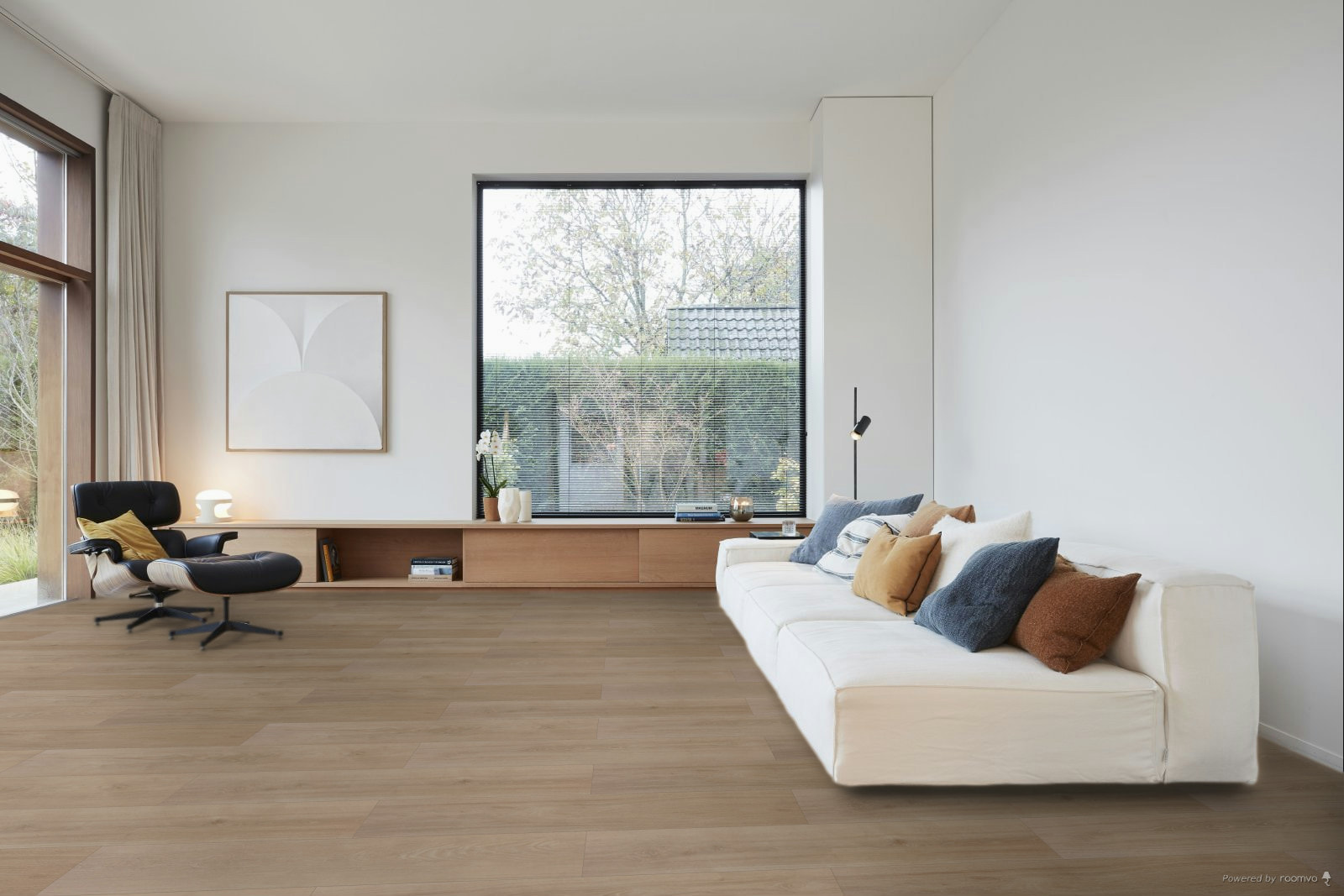 Milieubild Großräumiges Wohnzimmer mit Couch - BerryAlloc Klebe-Vinyl Zenn Gluedown 30 Orlando Milieubild Großräumiges Wohnzimmer mit Couch - BerryAlloc 60002219
